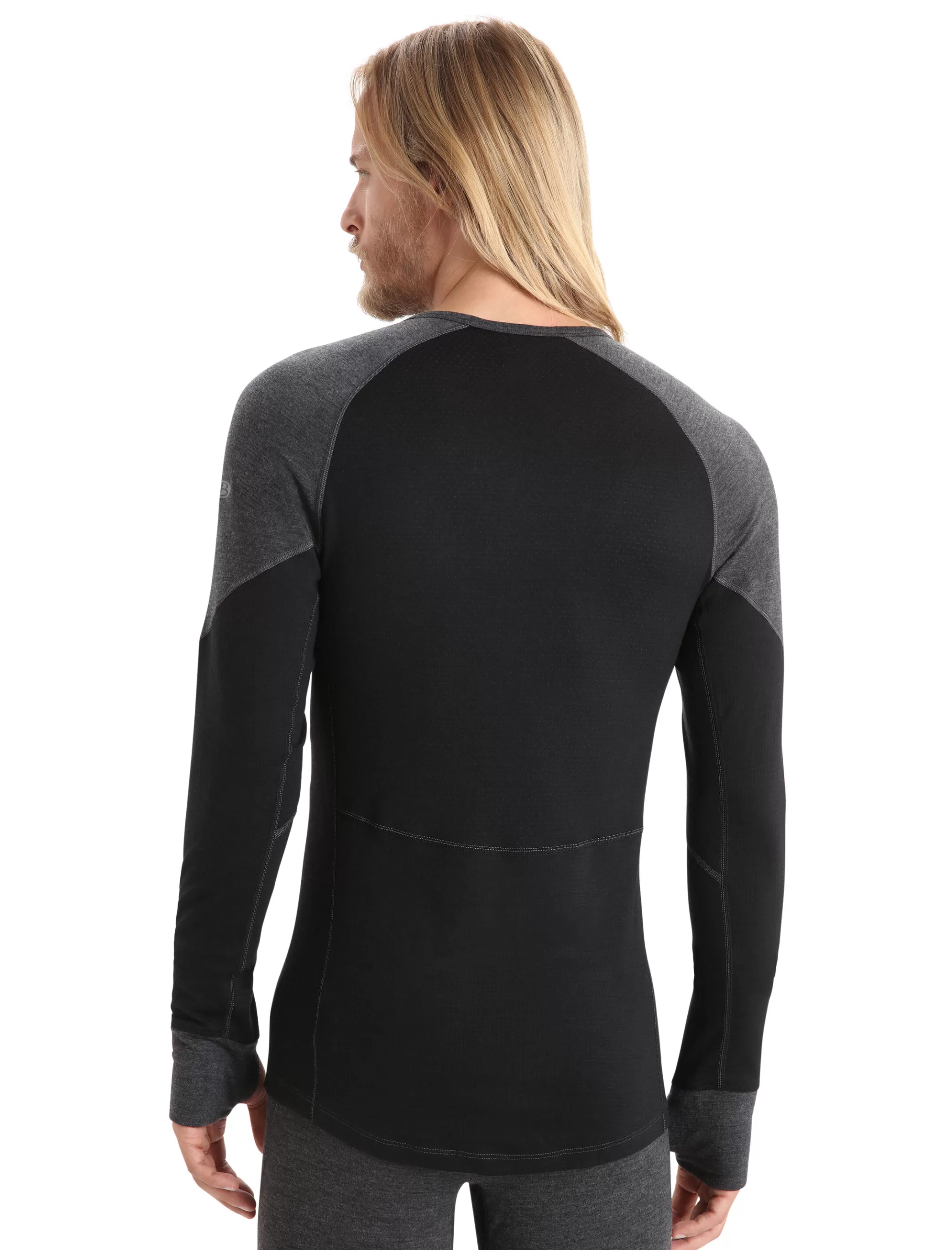 Flash Sale icebreaker Men'S Bodyfitzone™ Merino 260 Zone Long Sleeve Crew Neck Thermal Top Jet Heather/Black