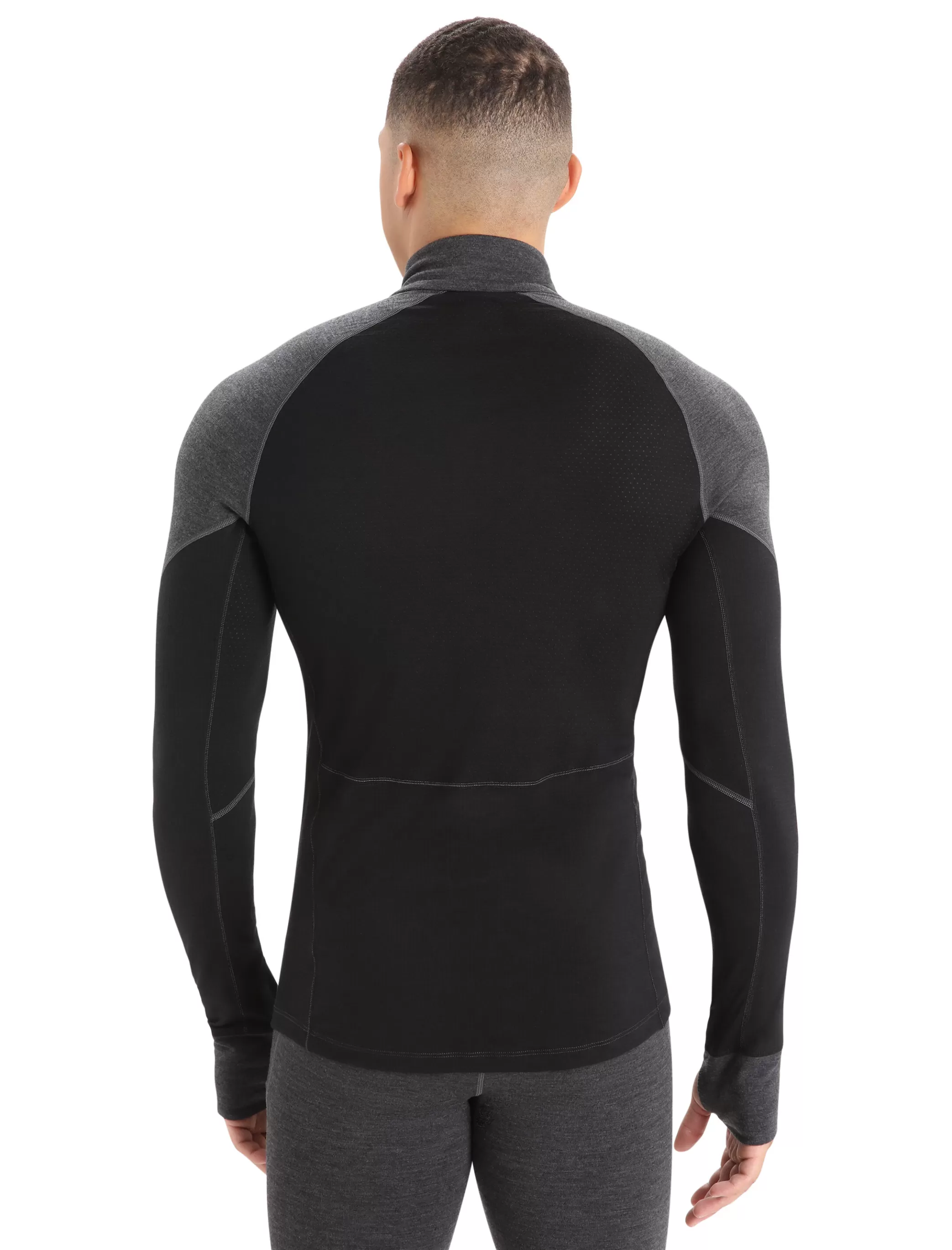 Hot icebreaker Men'S Bodyfitzone™ Merino 260 Zone Long Sleeve Half Zip Thermal Top Jet Heather/Black