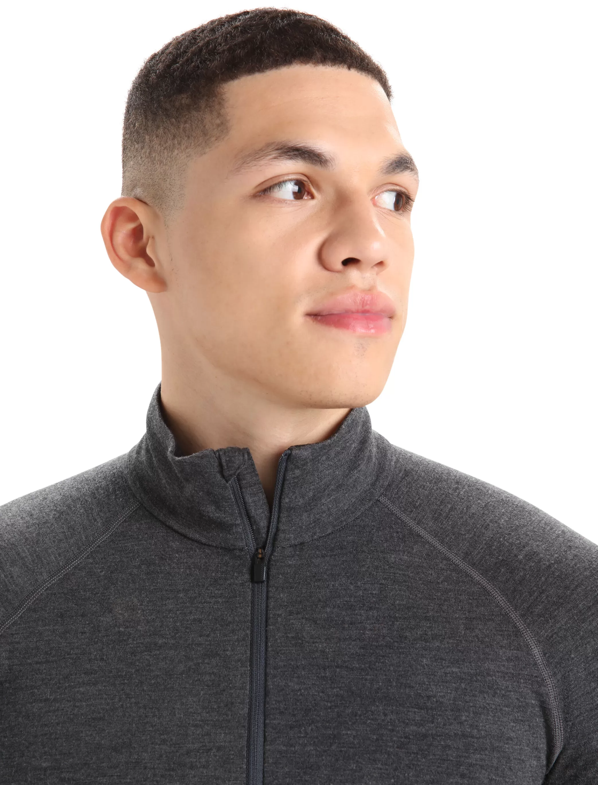 Hot icebreaker Men'S Bodyfitzone™ Merino 260 Zone Long Sleeve Half Zip Thermal Top Jet Heather/Black