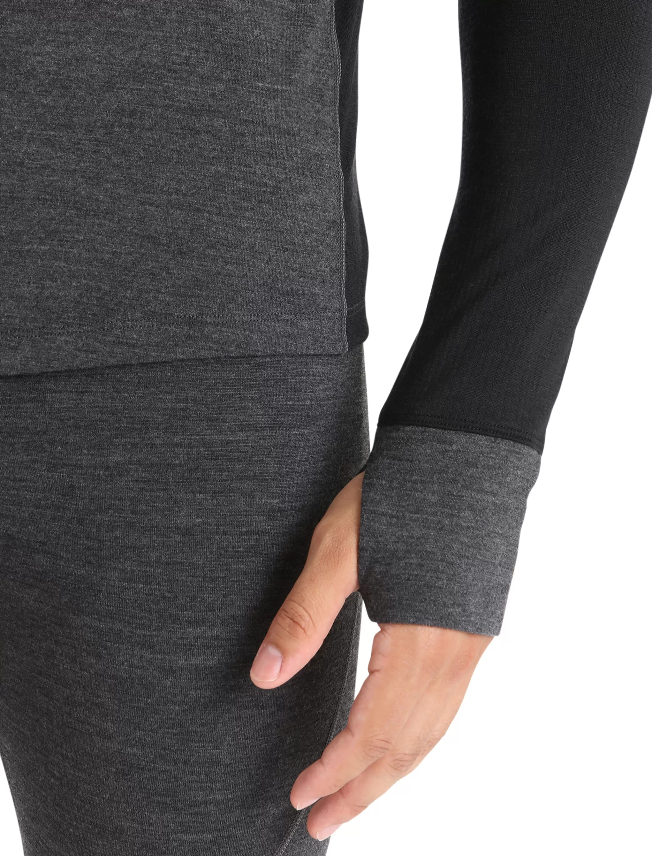 Hot icebreaker Men'S Bodyfitzone™ Merino 260 Zone Long Sleeve Half Zip Thermal Top Jet Heather/Black