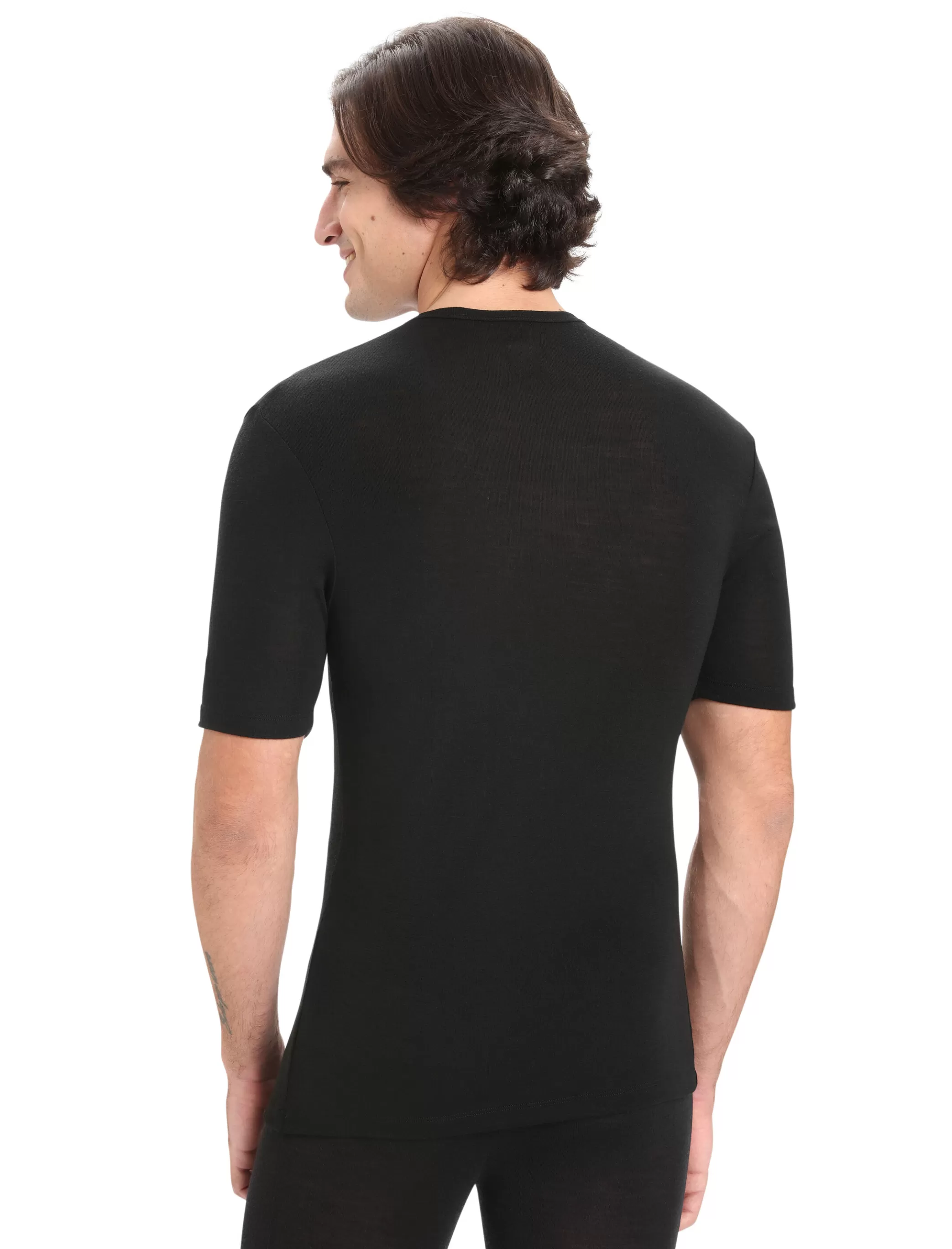 Discount icebreaker Men'S Merino 175 Everyday Short Sleeve Crew Neck Thermal Top Black