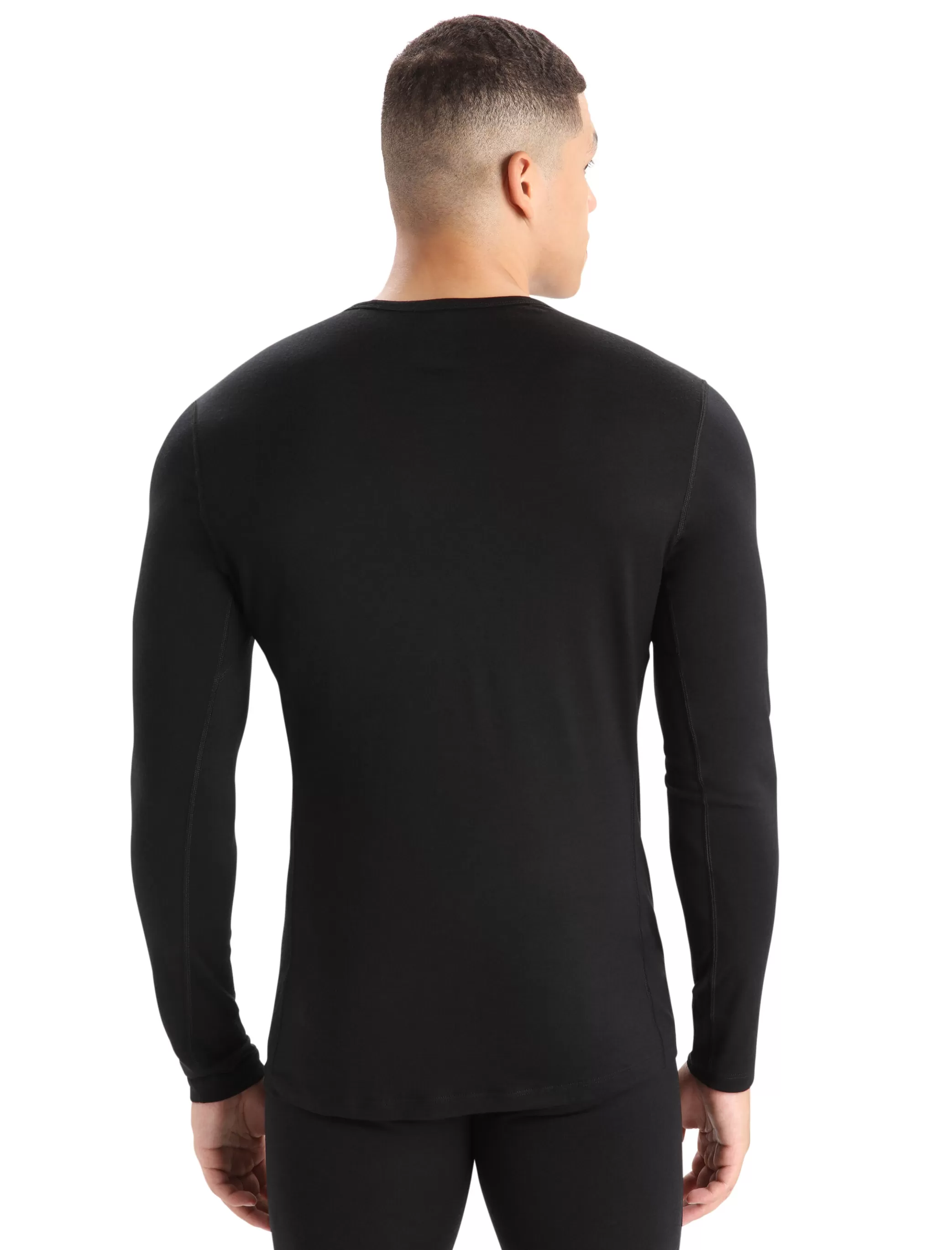 Hot icebreaker Men'S Merino 200 Oasis Long Sleeve Crew Neck Thermal Top Black