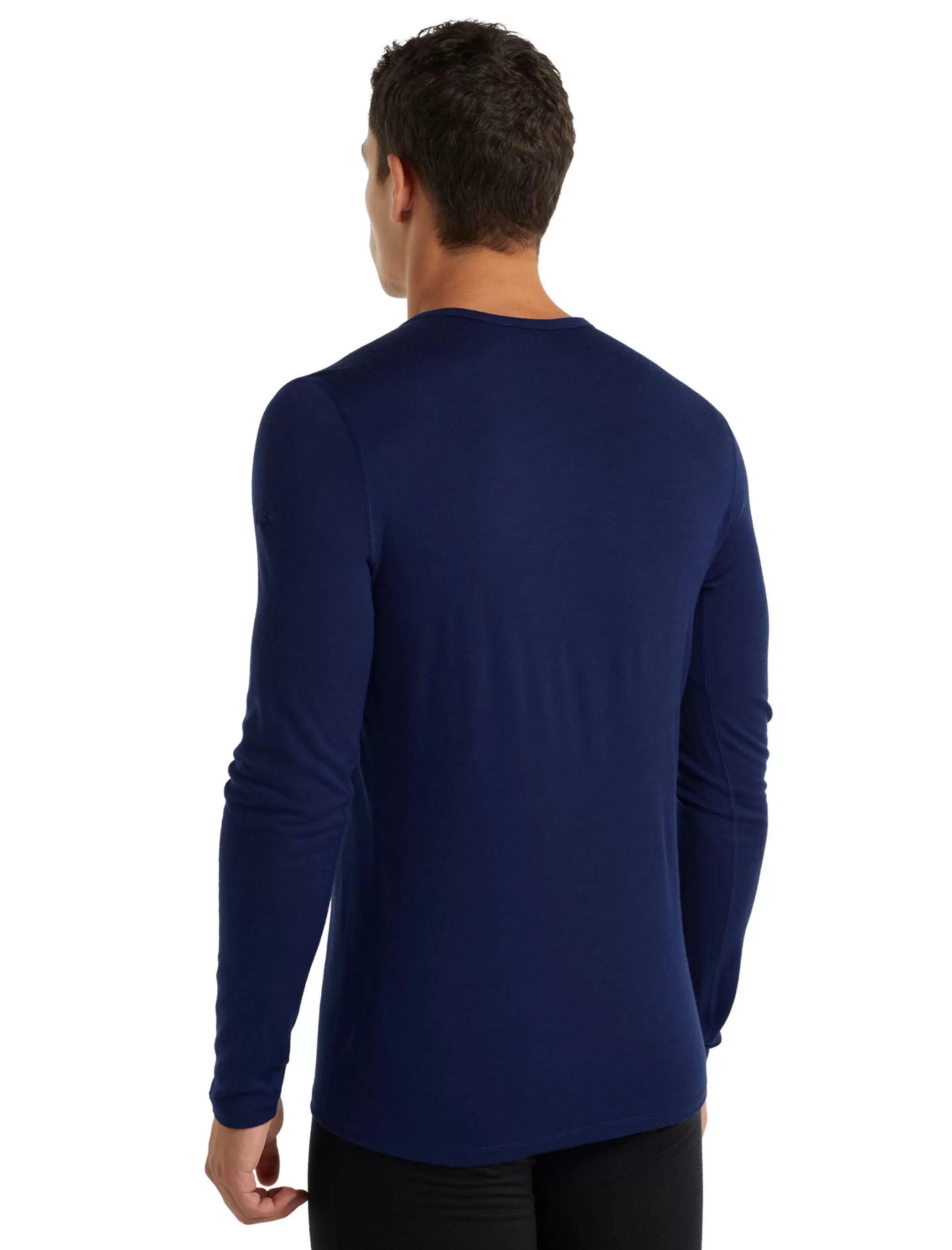 Store icebreaker Men'S Merino 200 Oasis Long Sleeve Crewe Thermal Top Solar Royal Navy
