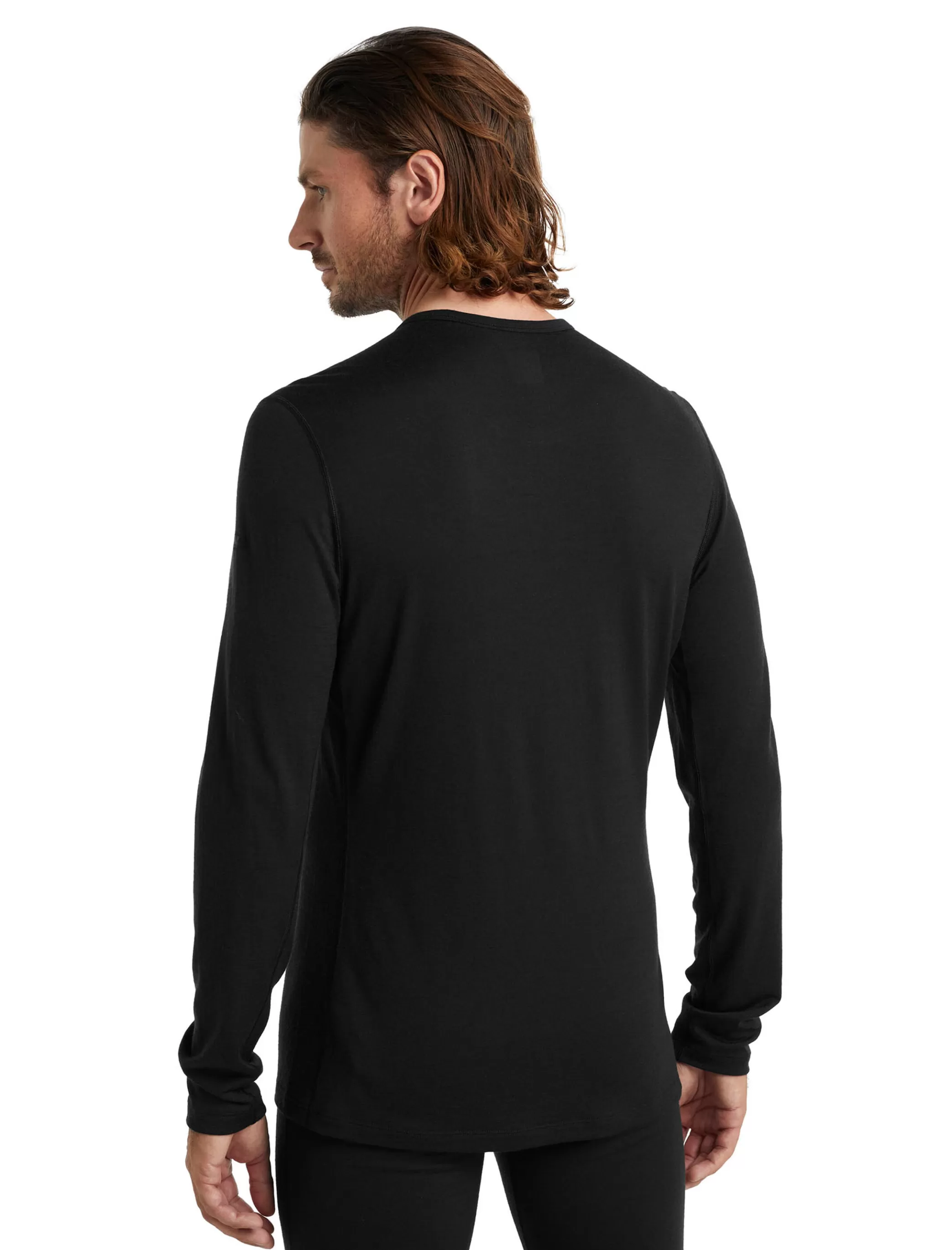 Online icebreaker Men'S Merino 200 Oasis Long Sleeve Crewe Thermal Top Travel Diaries Black