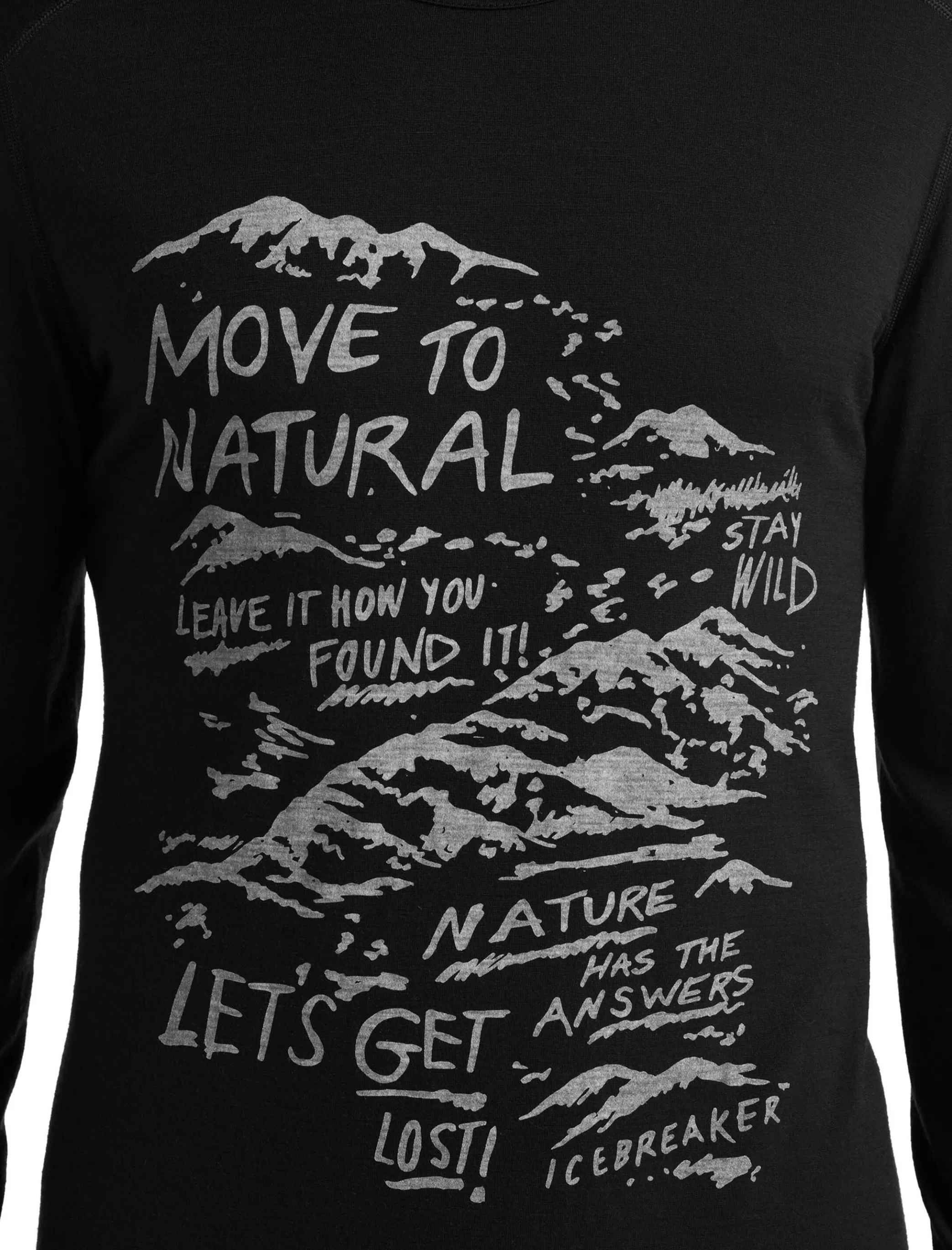 Online icebreaker Men'S Merino 200 Oasis Long Sleeve Crewe Thermal Top Travel Diaries Black