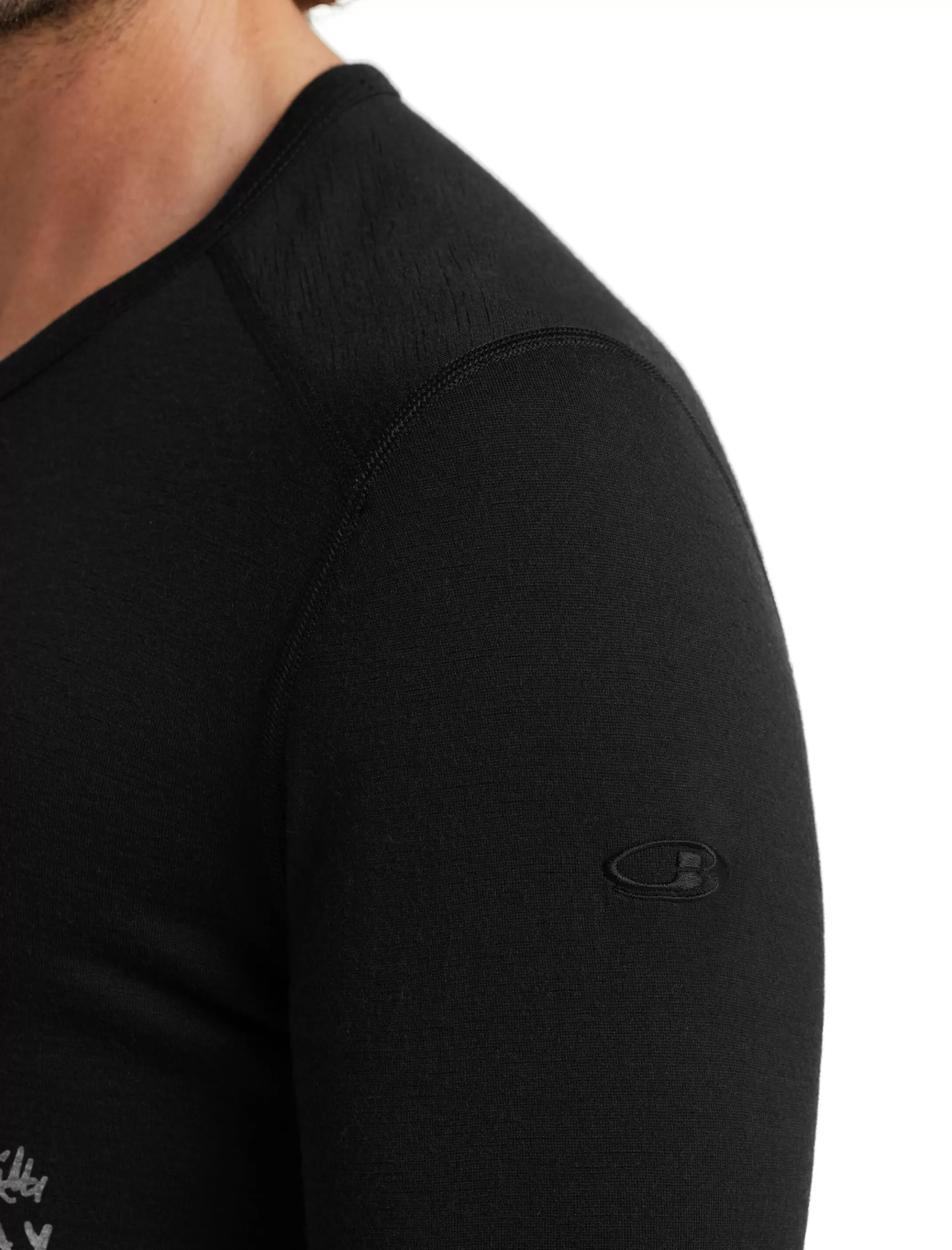 Online icebreaker Men'S Merino 200 Oasis Long Sleeve Crewe Thermal Top Travel Diaries Black