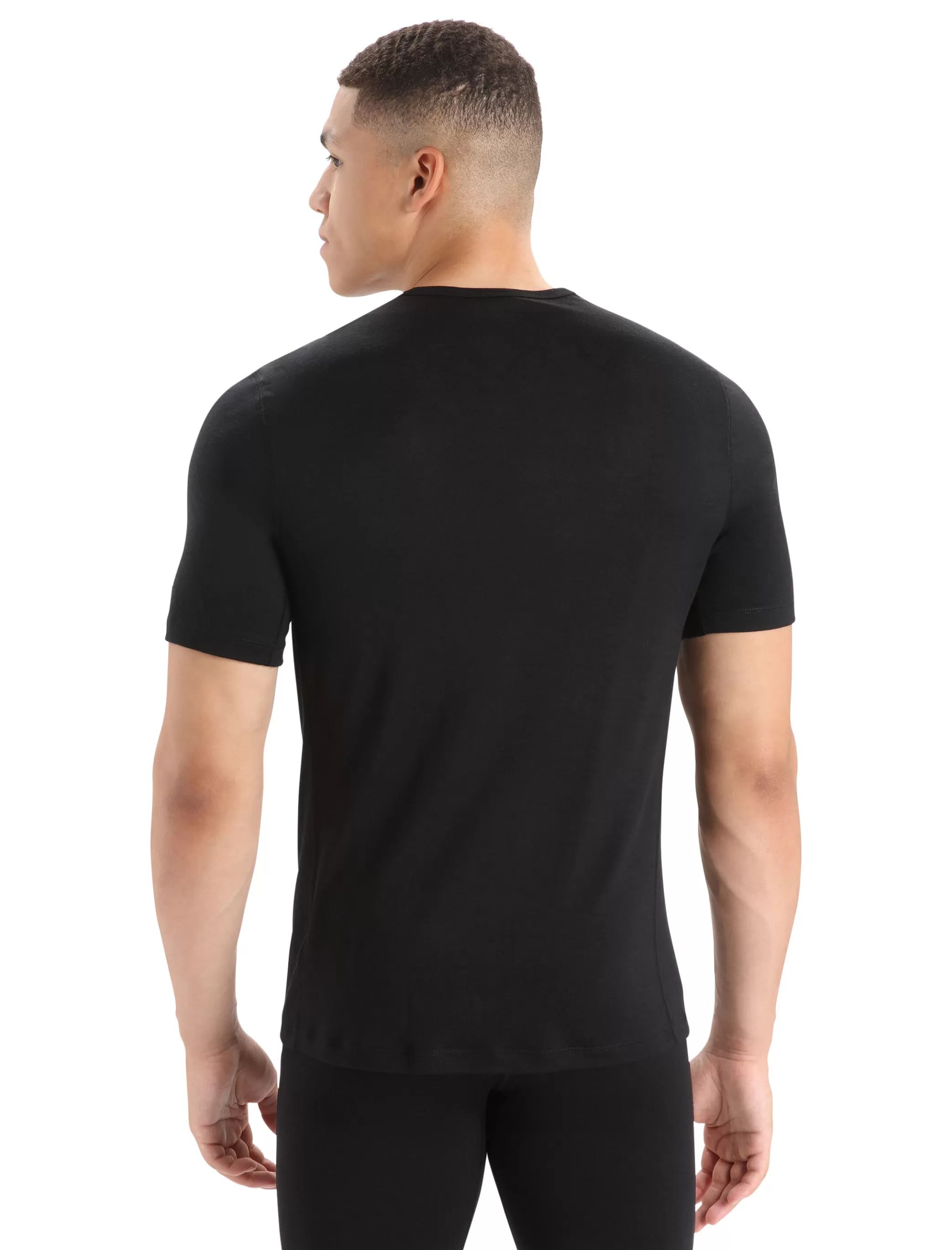 Sale icebreaker Men'S Merino 200 Oasis Short Sleeve Crew Neck Thermal Top Black