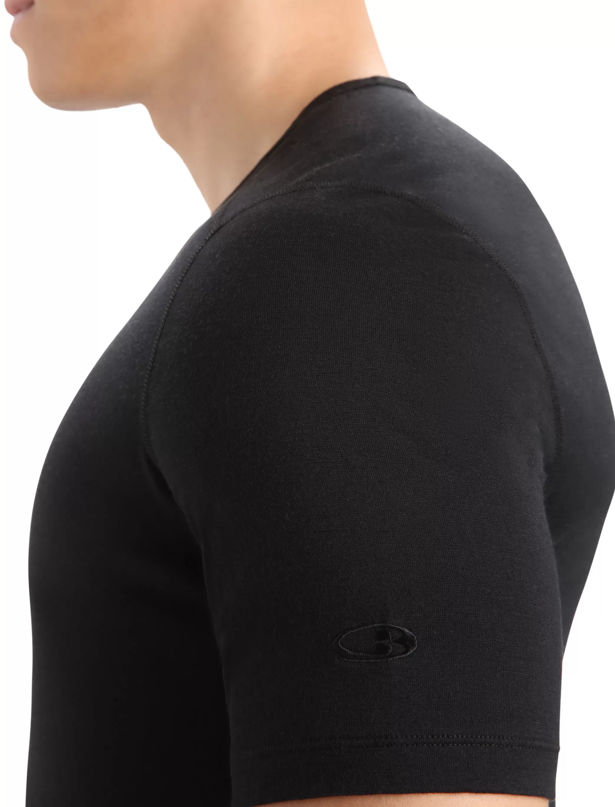 Sale icebreaker Men'S Merino 200 Oasis Short Sleeve Crew Neck Thermal Top Black