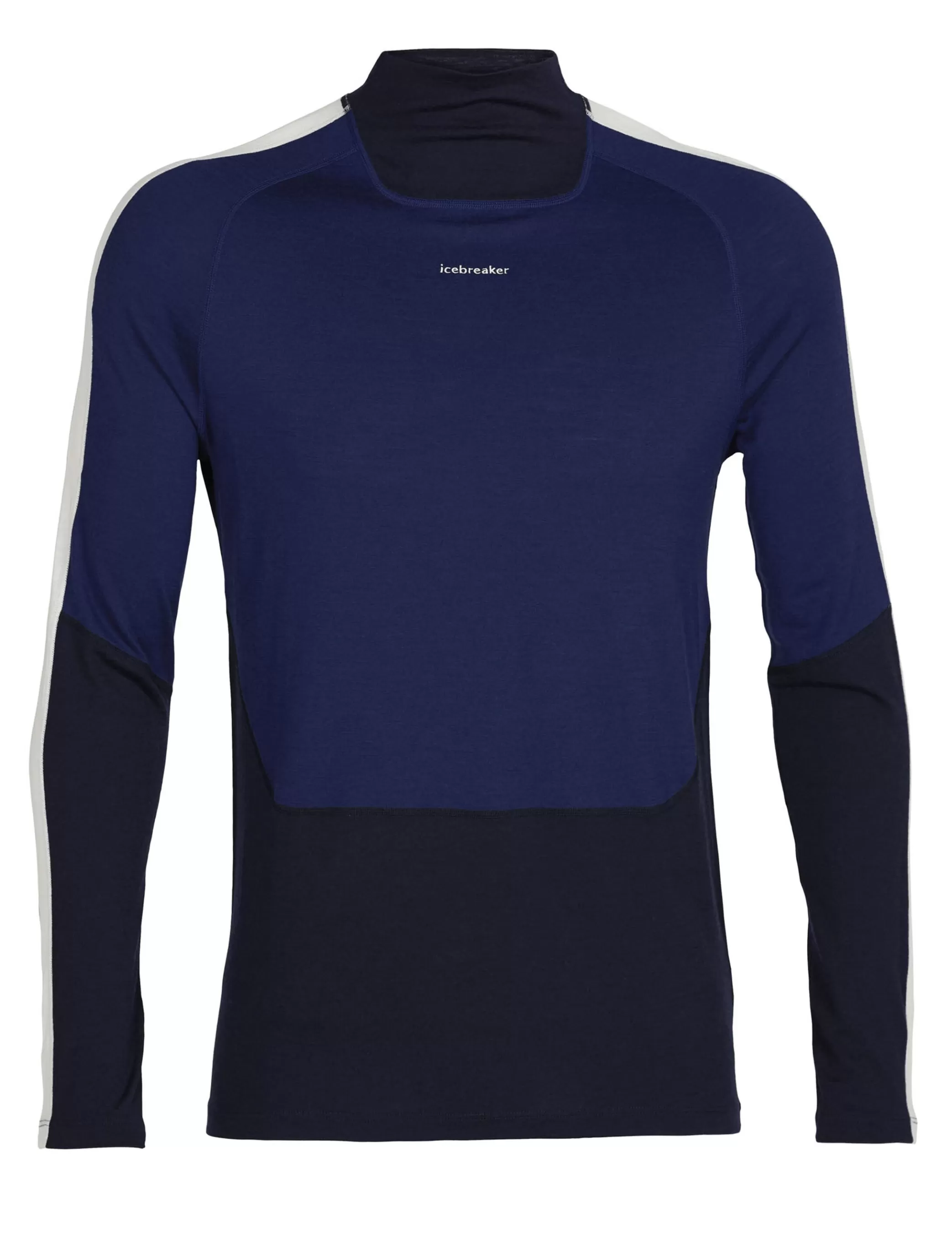Clearance icebreaker Men'S Merino 200 Sonebula Long Sleeve High Neck Thermal Top Midnight Navy/Royal Navy