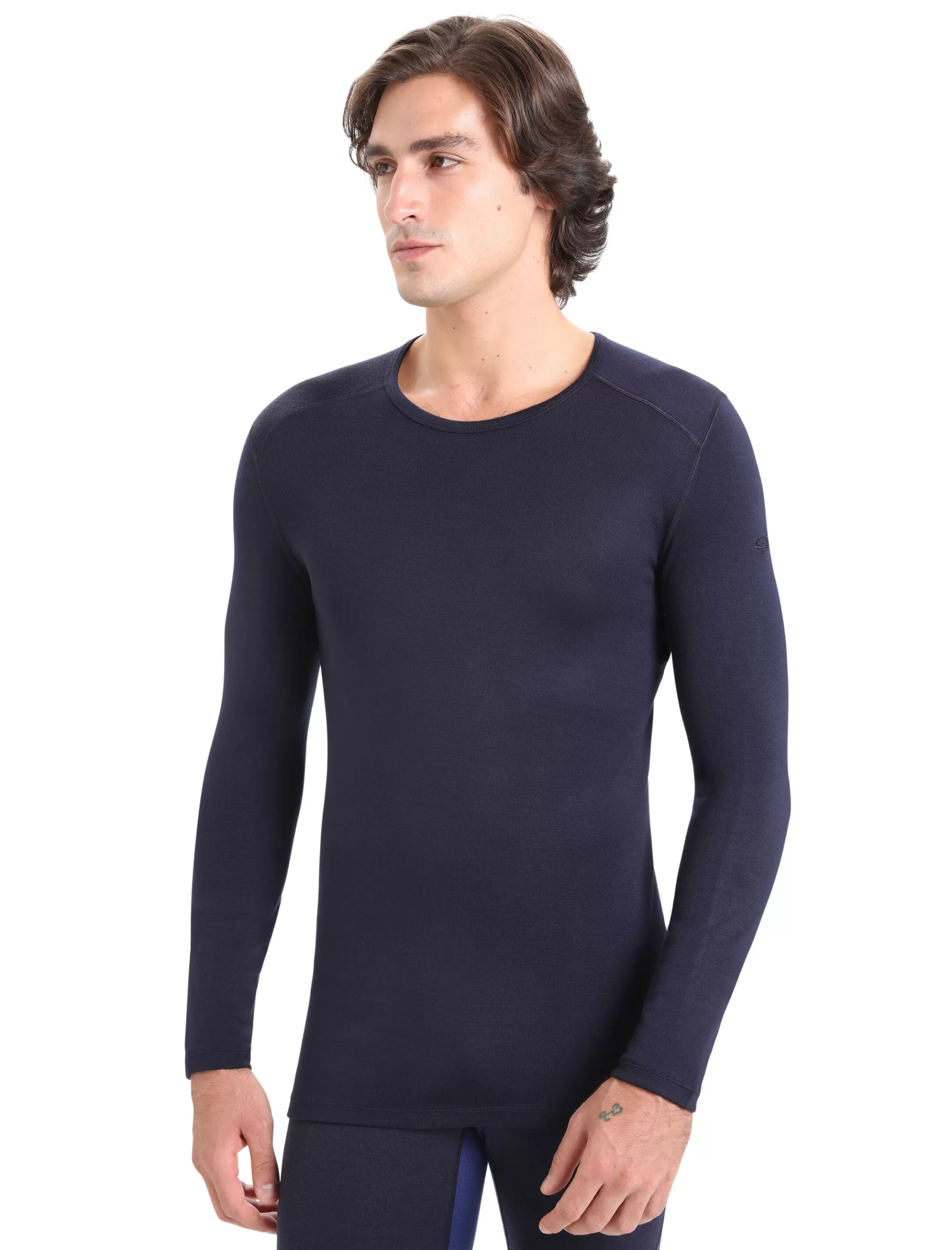 Outlet icebreaker Men'S Merino 260 Tech Long Sleeve Crew Neck Thermal Top Midnight Navy