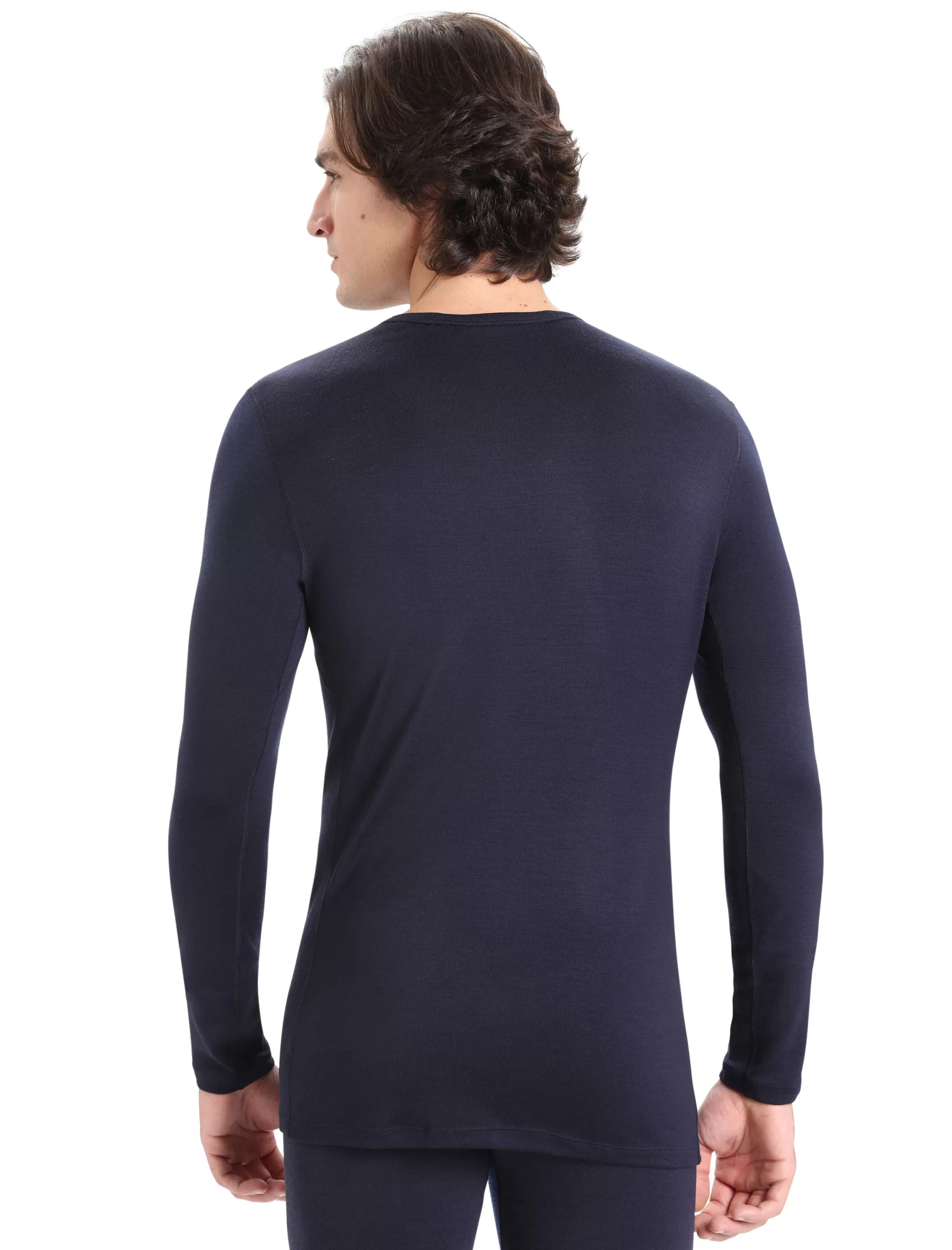 Outlet icebreaker Men'S Merino 260 Tech Long Sleeve Crew Neck Thermal Top Midnight Navy