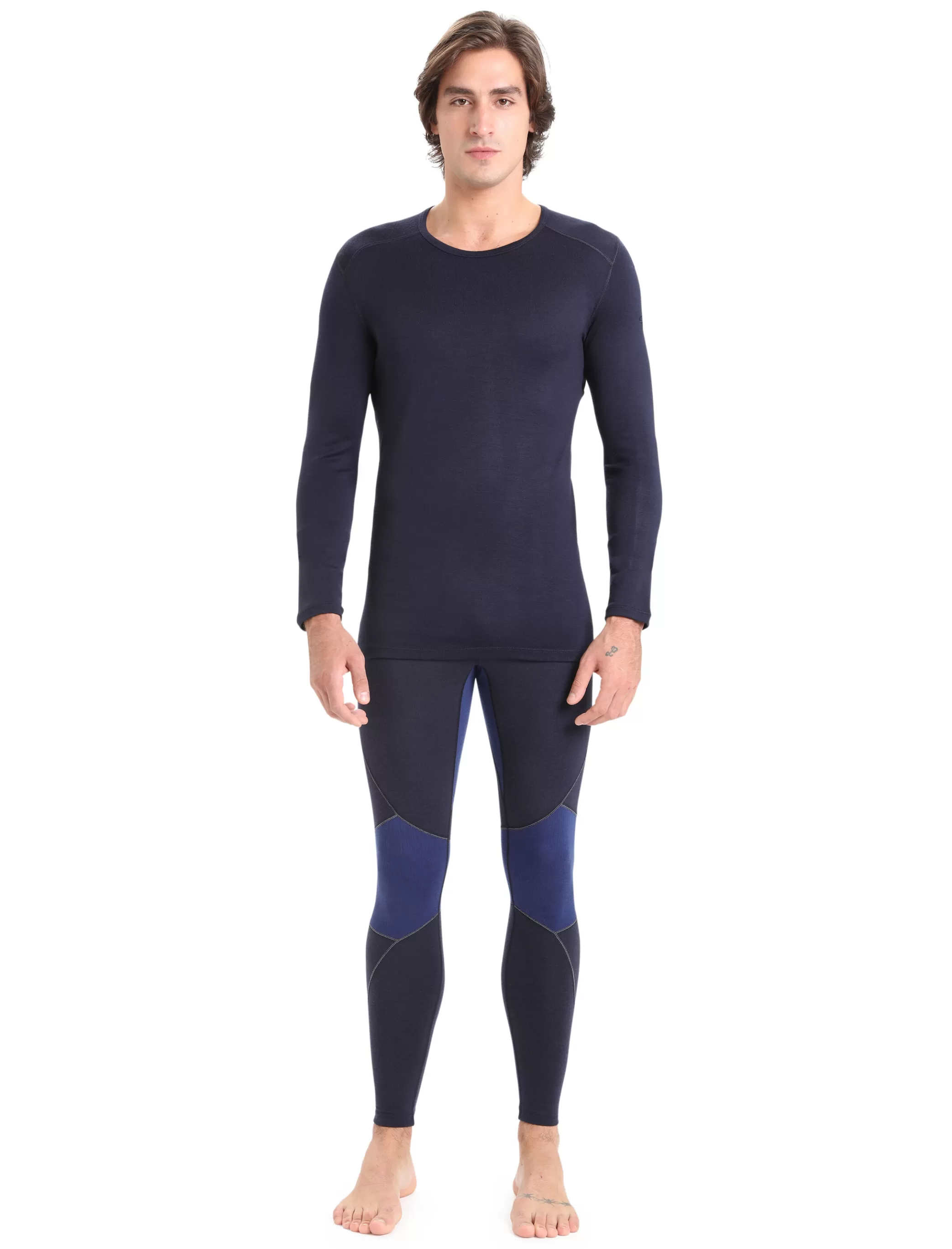 Outlet icebreaker Men'S Merino 260 Tech Long Sleeve Crew Neck Thermal Top Midnight Navy