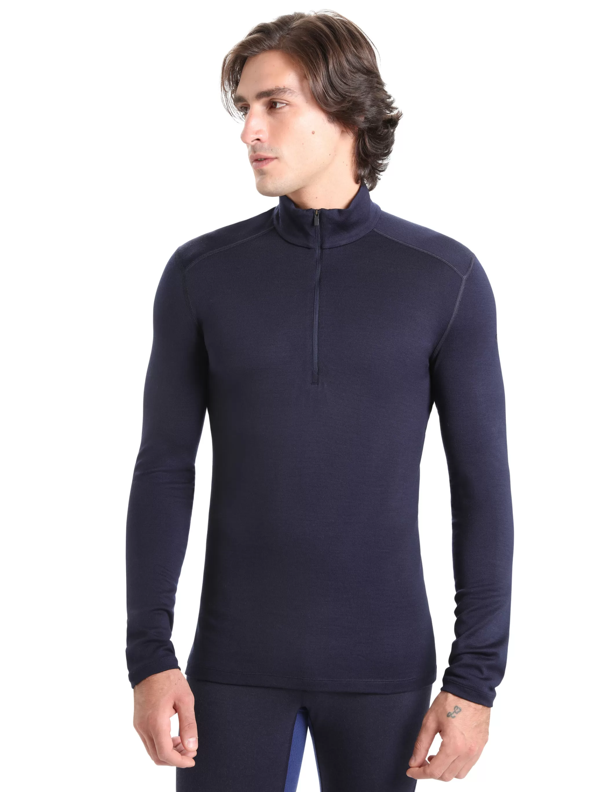 New icebreaker Men'S Merino 260 Tech Long Sleeve Half Zip Thermal Top Midnight Navy