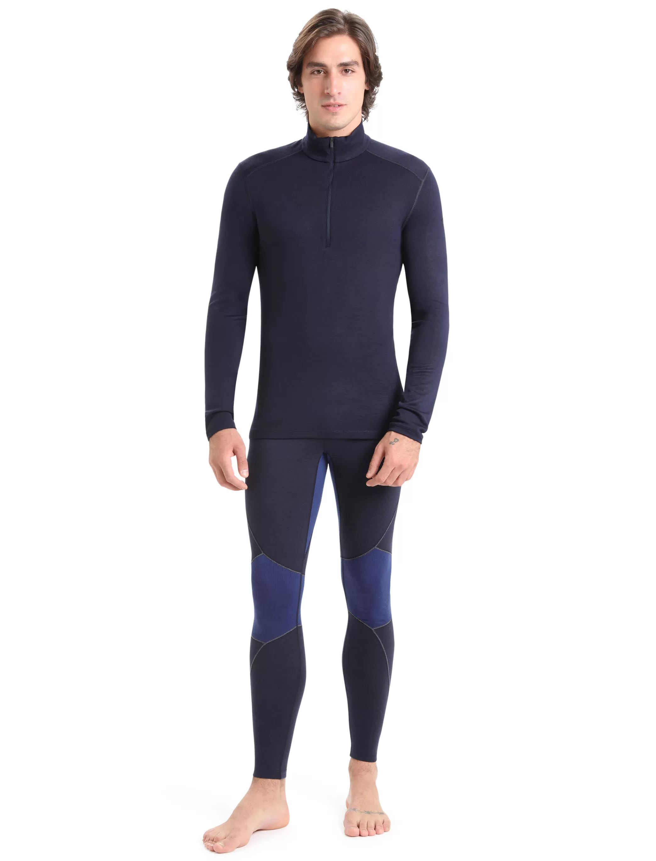 New icebreaker Men'S Merino 260 Tech Long Sleeve Half Zip Thermal Top Midnight Navy