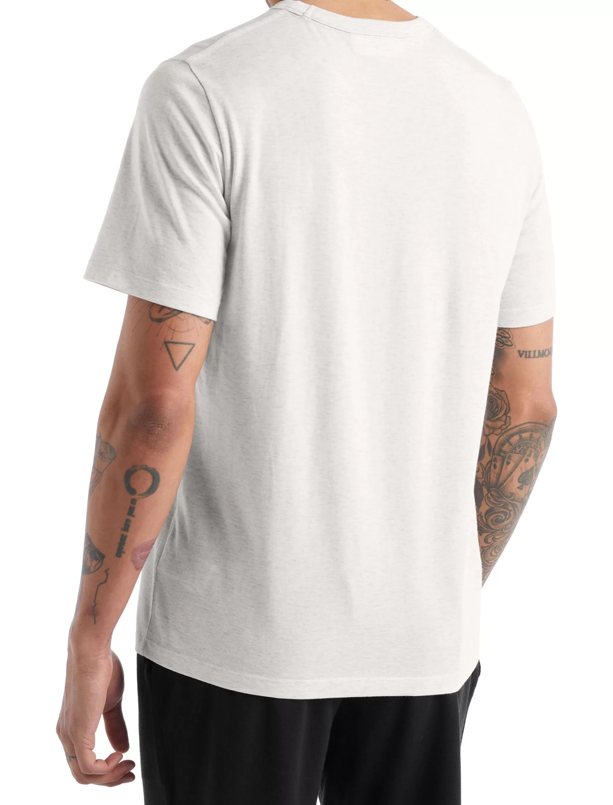 Shop icebreaker Men'S Merino Central Short Sleeve T-Shirt Stack Ecru Heather