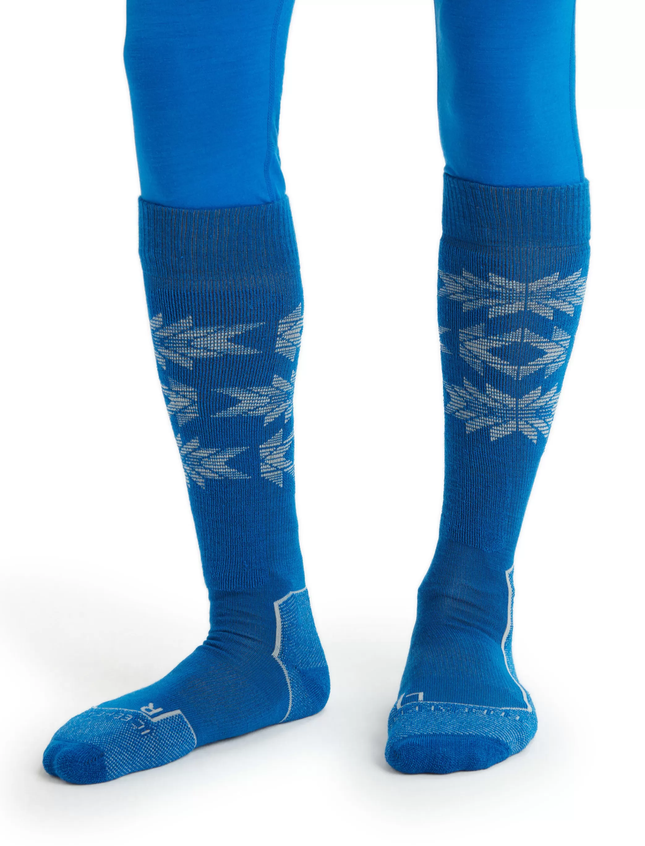 Online icebreaker Men'S Merino Ski+ Light Over The Calf Socks Ski Heritage Lazurite/Snow