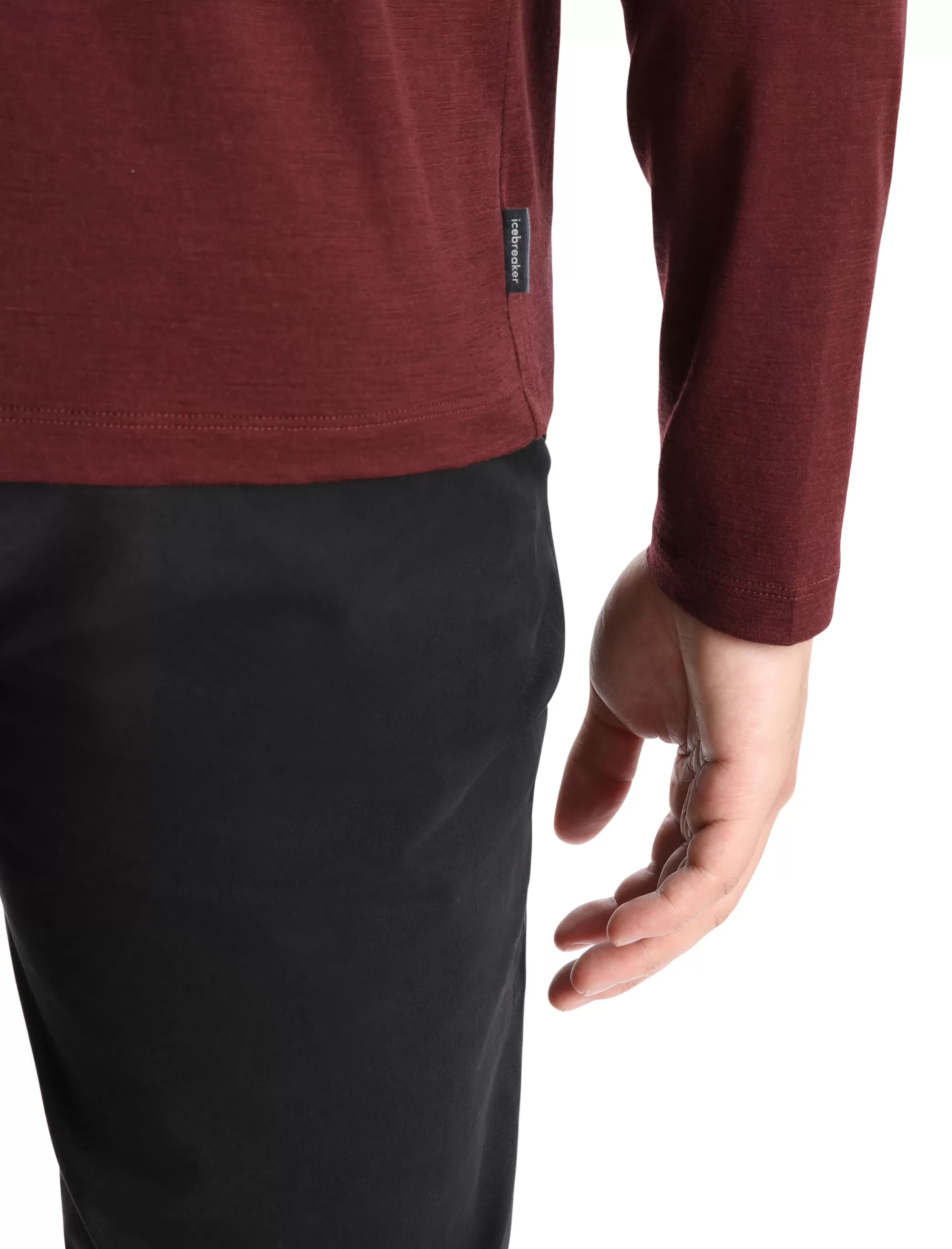 Clearance icebreaker Men'S Merino Tech Lite Ii Long Sleeve Tee Summit Tread Espresso