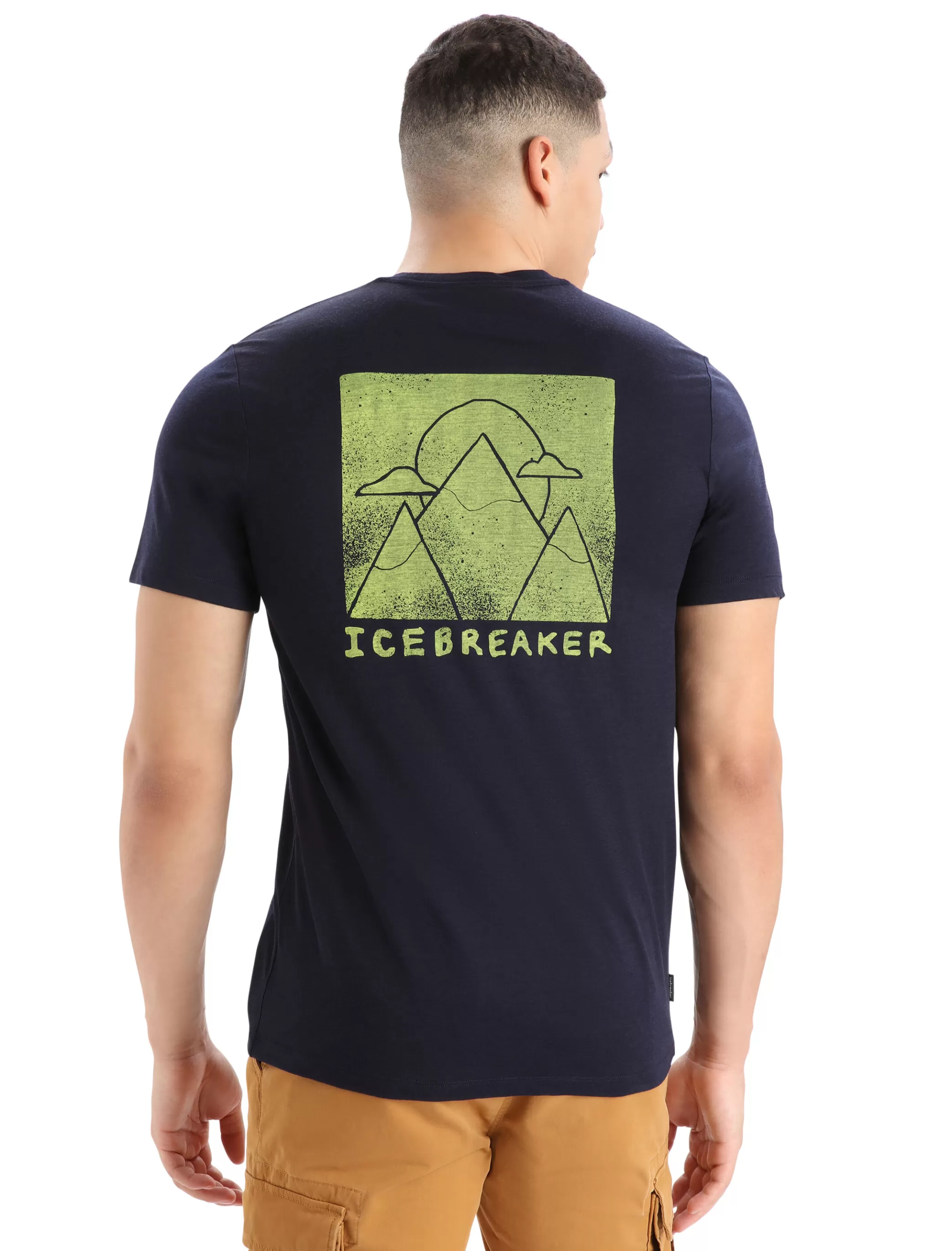 Outlet icebreaker Men'S Merino Tech Lite Ii Short Sleeve Tee Alp Ascension Midnight Navy