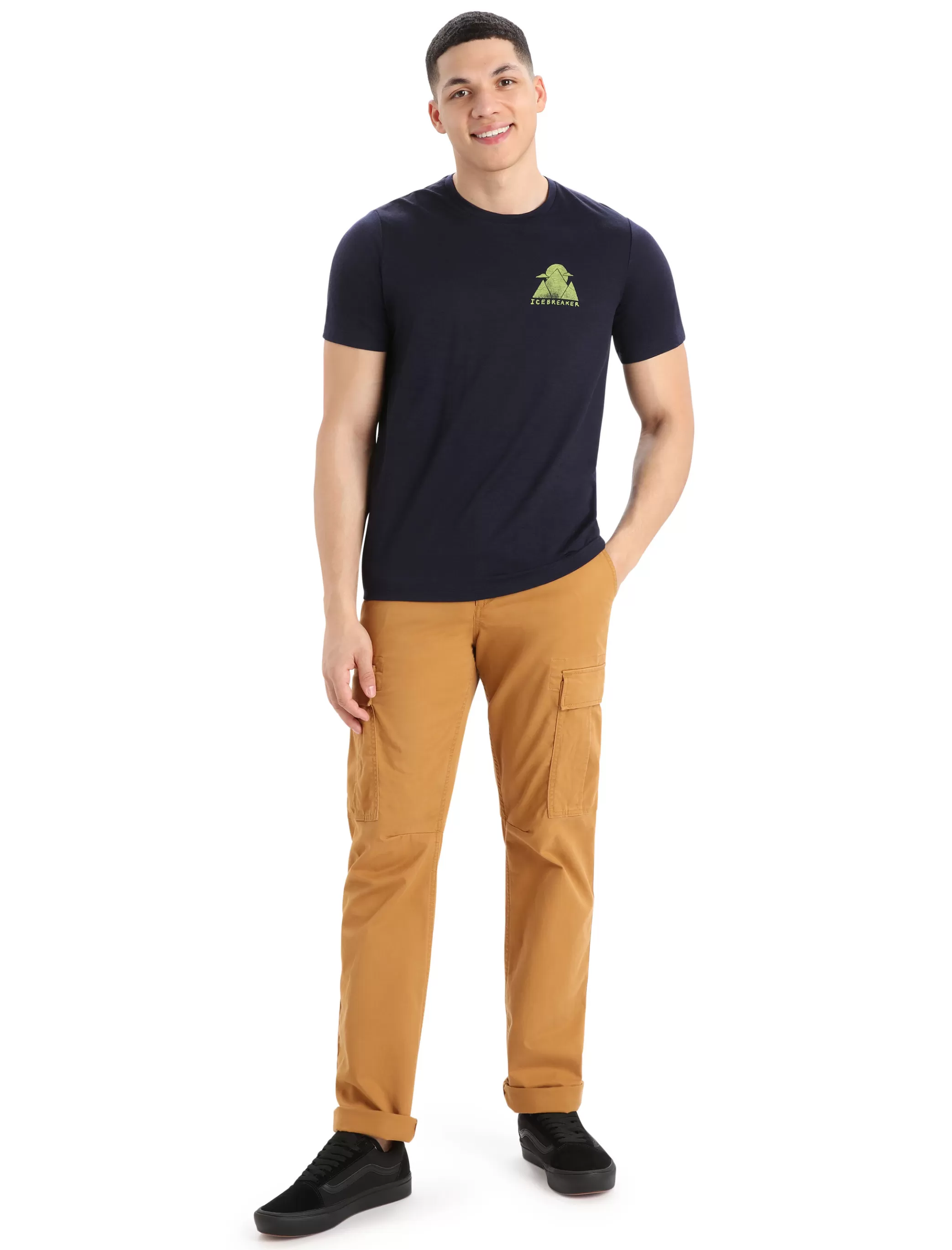 Outlet icebreaker Men'S Merino Tech Lite Ii Short Sleeve Tee Alp Ascension Midnight Navy