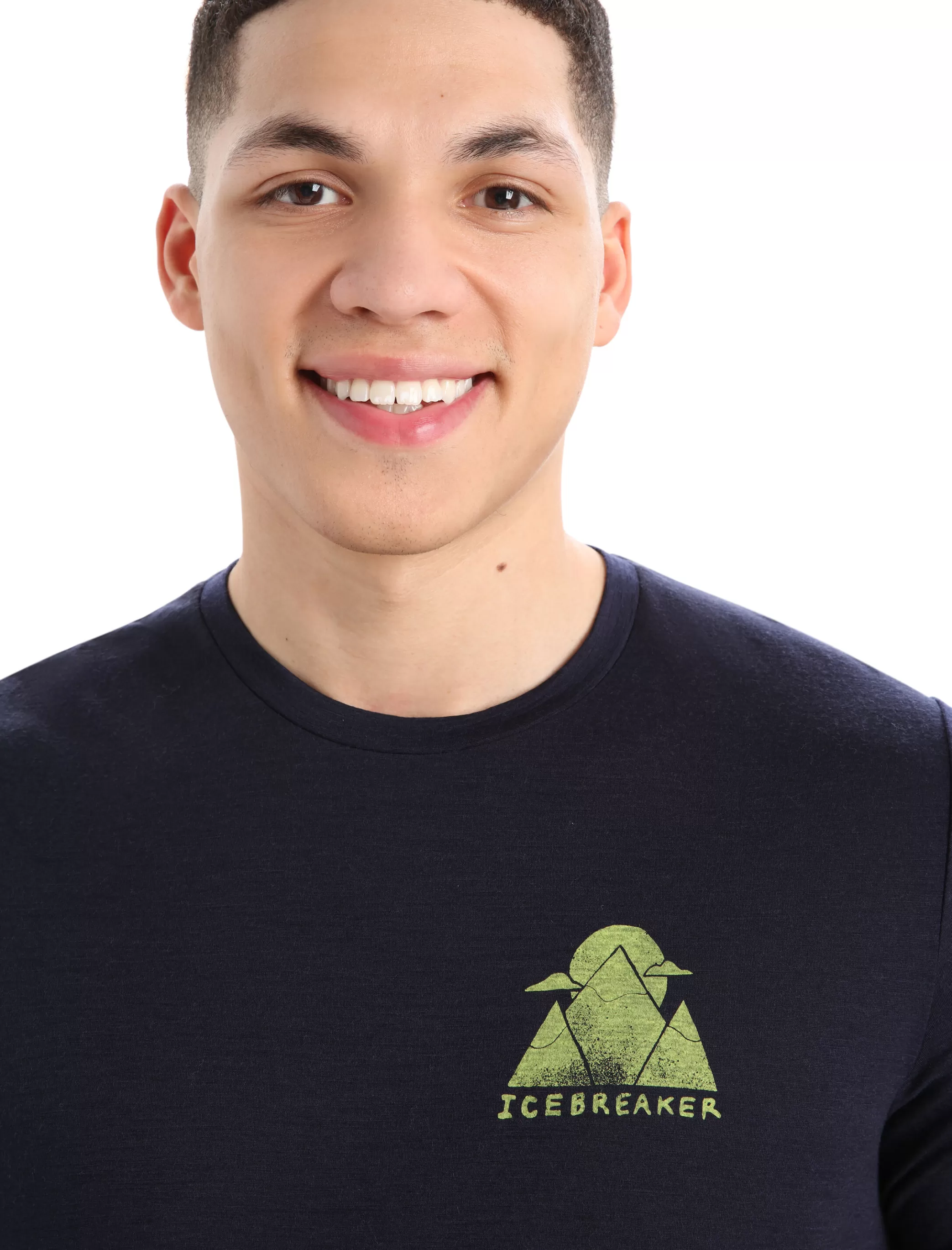 Outlet icebreaker Men'S Merino Tech Lite Ii Short Sleeve Tee Alp Ascension Midnight Navy