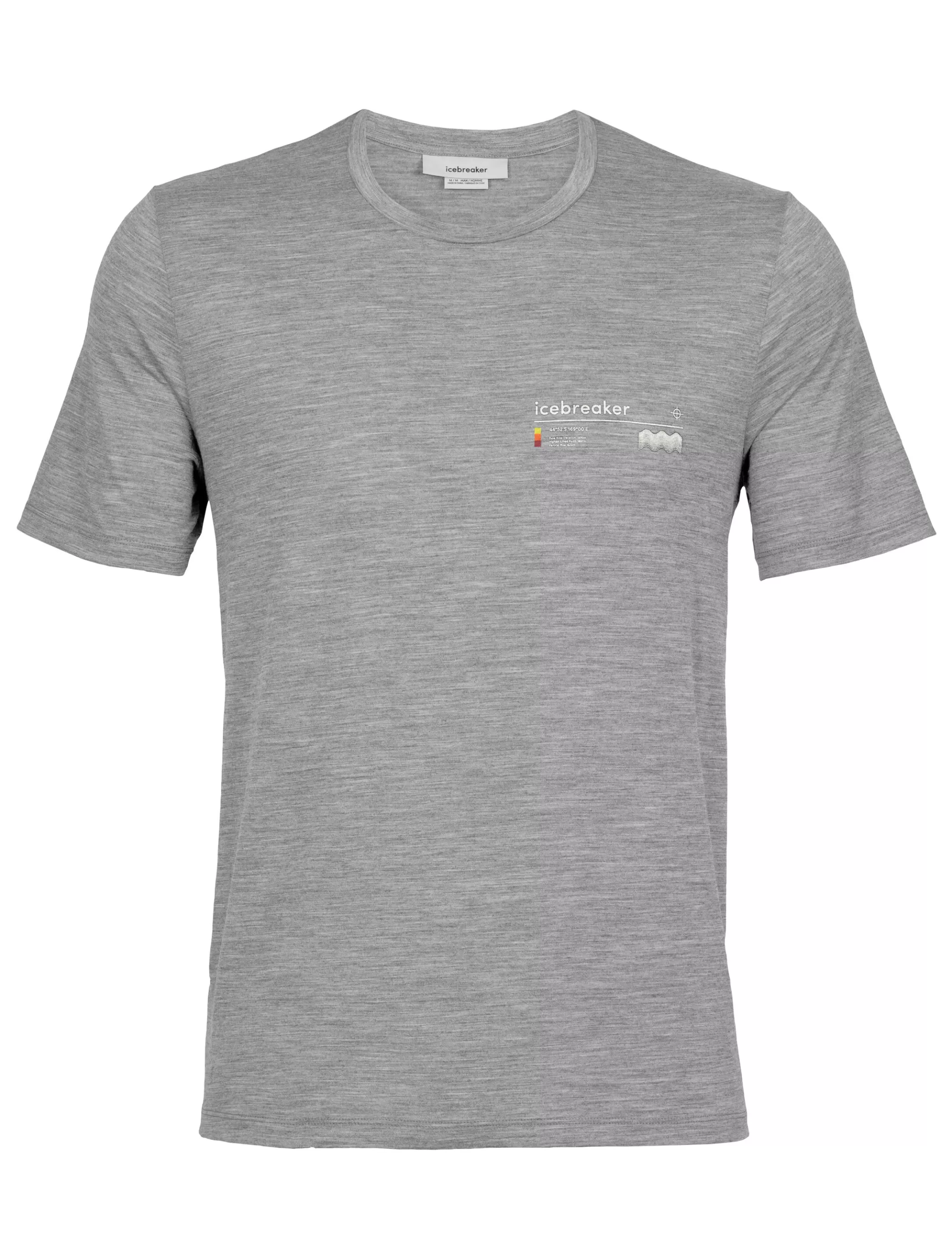 New icebreaker Men'S Merino Tech Lite Ii Short Sleeve Tee Alpine Zone Gritstone Heather