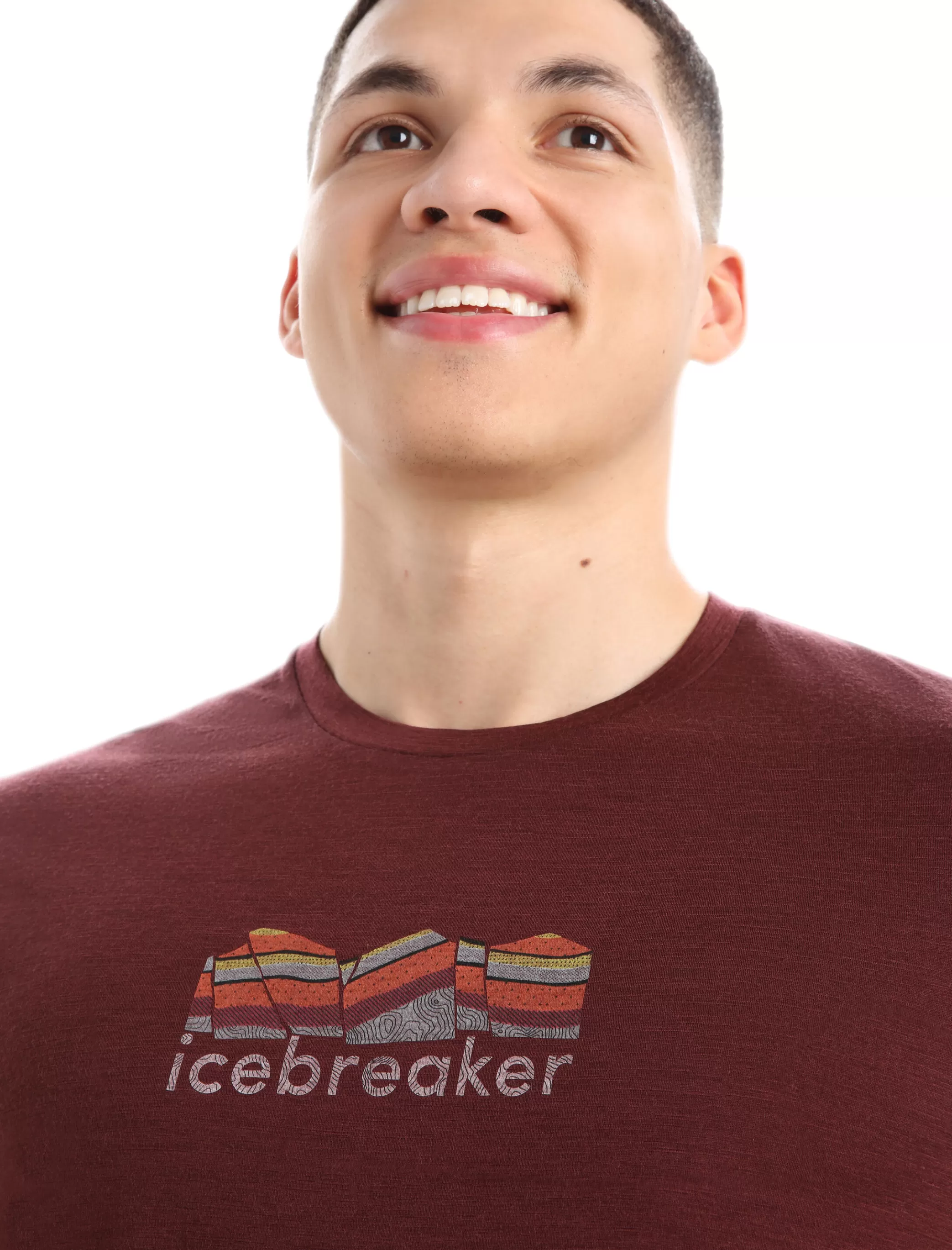 Flash Sale icebreaker Men'S Merino Tech Lite Ii Short Sleeve Tee Mountain Geology Espresso