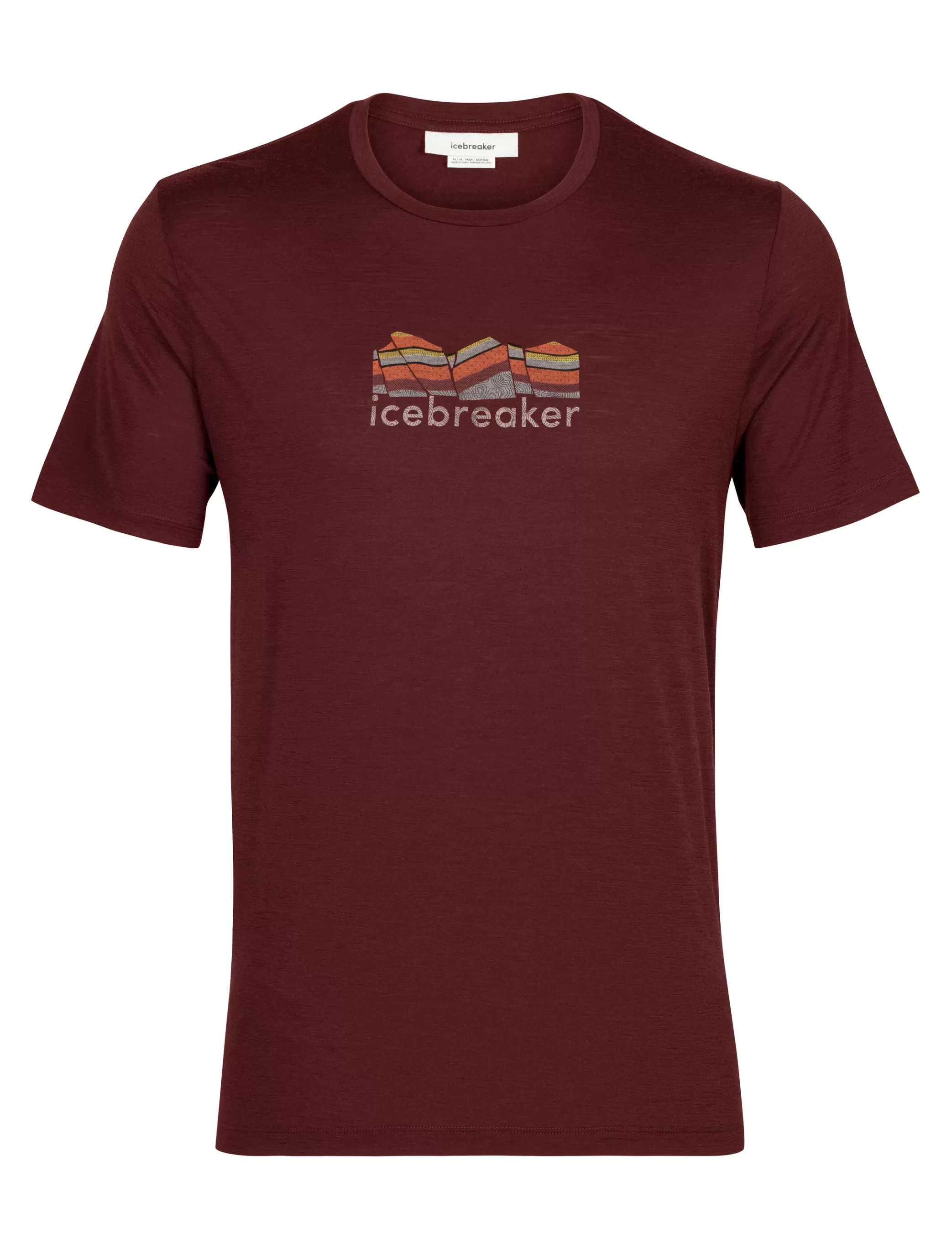 Flash Sale icebreaker Men'S Merino Tech Lite Ii Short Sleeve Tee Mountain Geology Espresso