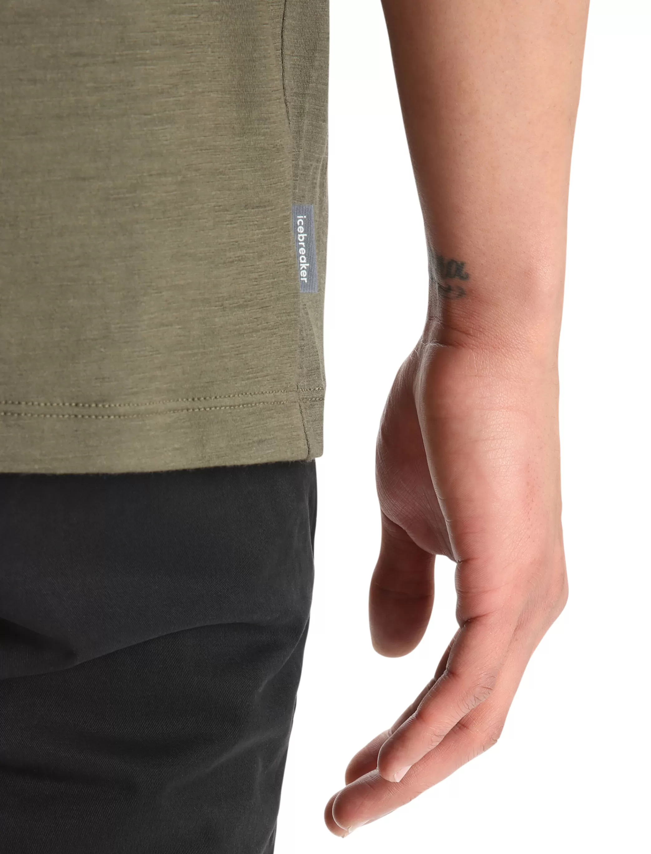 Clearance icebreaker Men'S Merino Tech Lite Ii Short Sleeve Tee Ski Stripes Loden