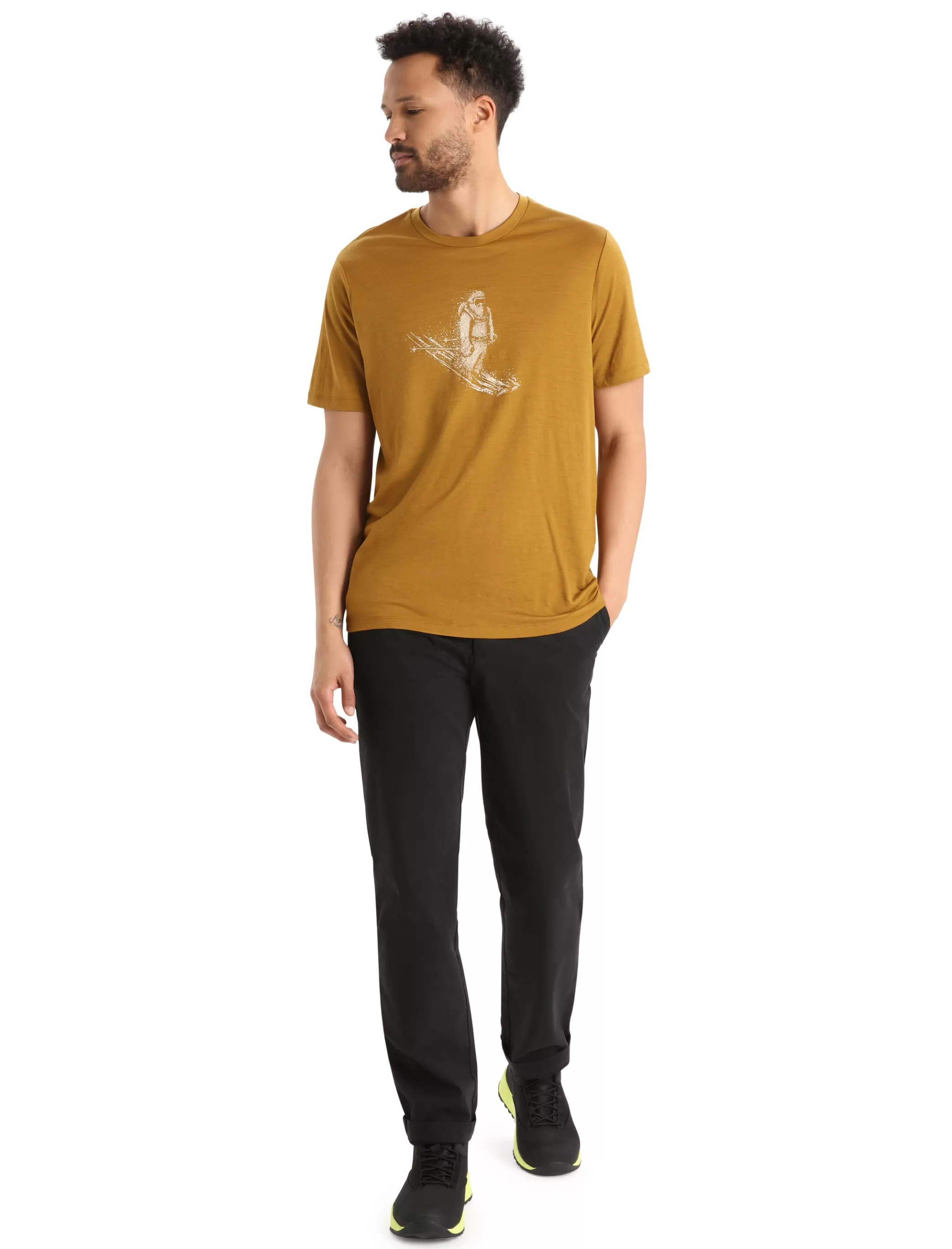 Outlet icebreaker Men'S Merino Tech Lite Ii Short Sleeve Tee Skiing Yeti Clove
