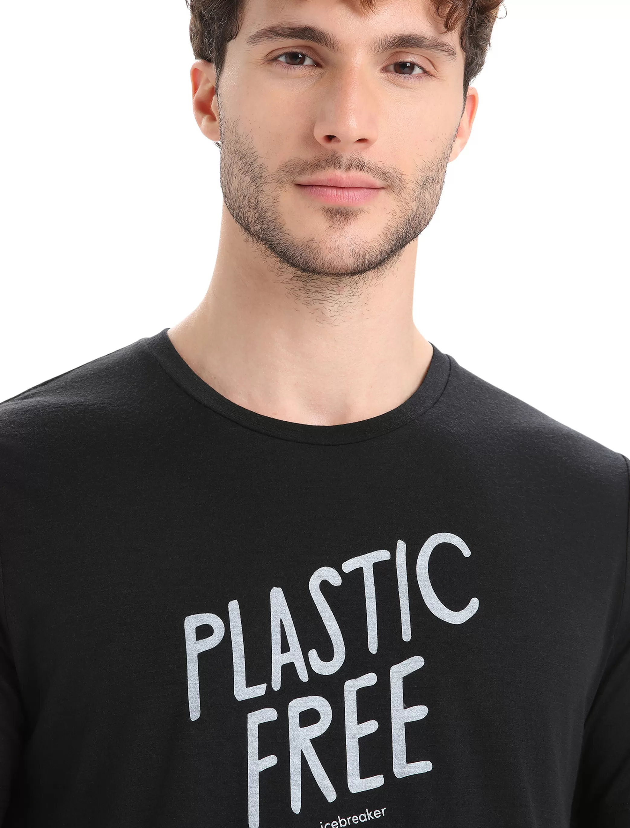 Shop icebreaker Men'S Merino Tech Lite Ii Short Sleeve T-Shirt Natural Black