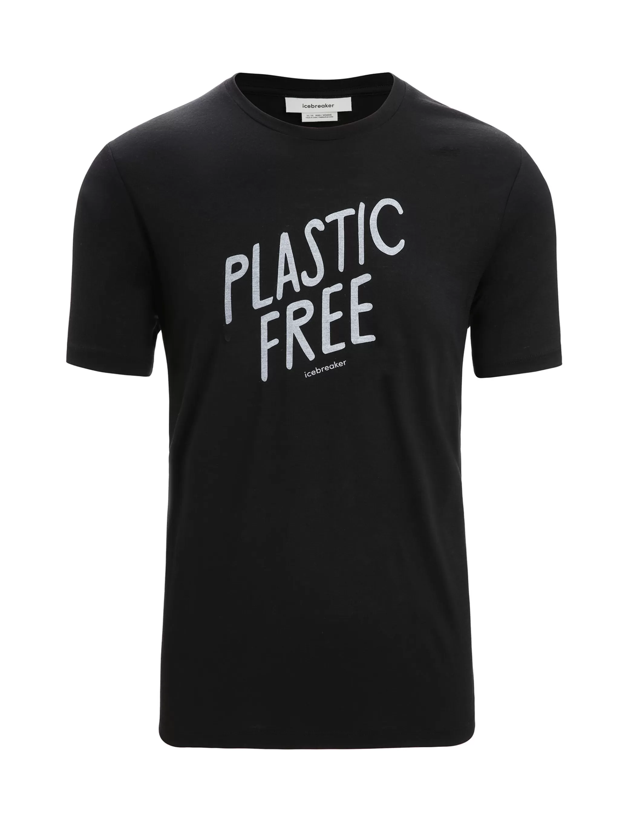 Shop icebreaker Men'S Merino Tech Lite Ii Short Sleeve T-Shirt Natural Black