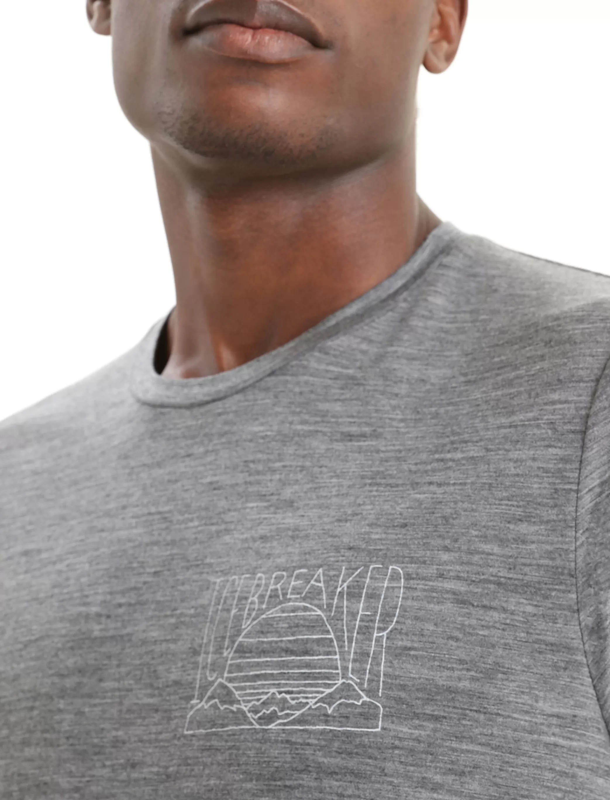 Flash Sale icebreaker Men'S Merino Tech Lite Ii Short Sleeve T-Shirt Mountain Sunset Gritstone Heather