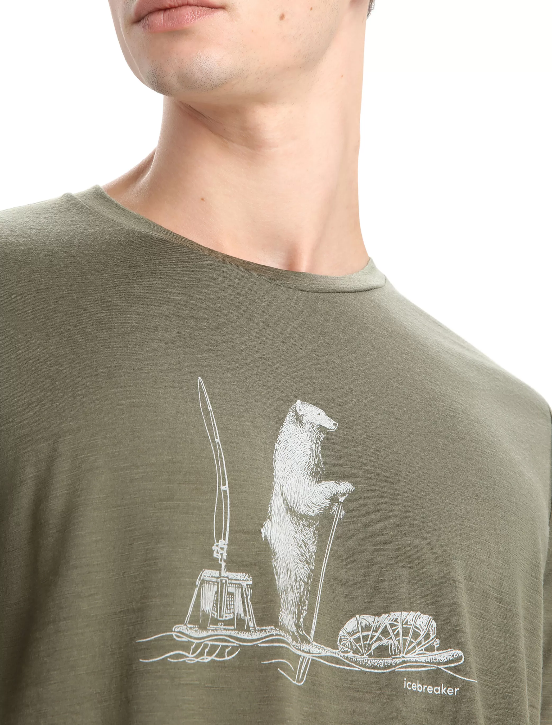 Sale icebreaker Men'S Merino Tech Lite Ii Short Sleeve T-Shirt Polar Paddle Loden