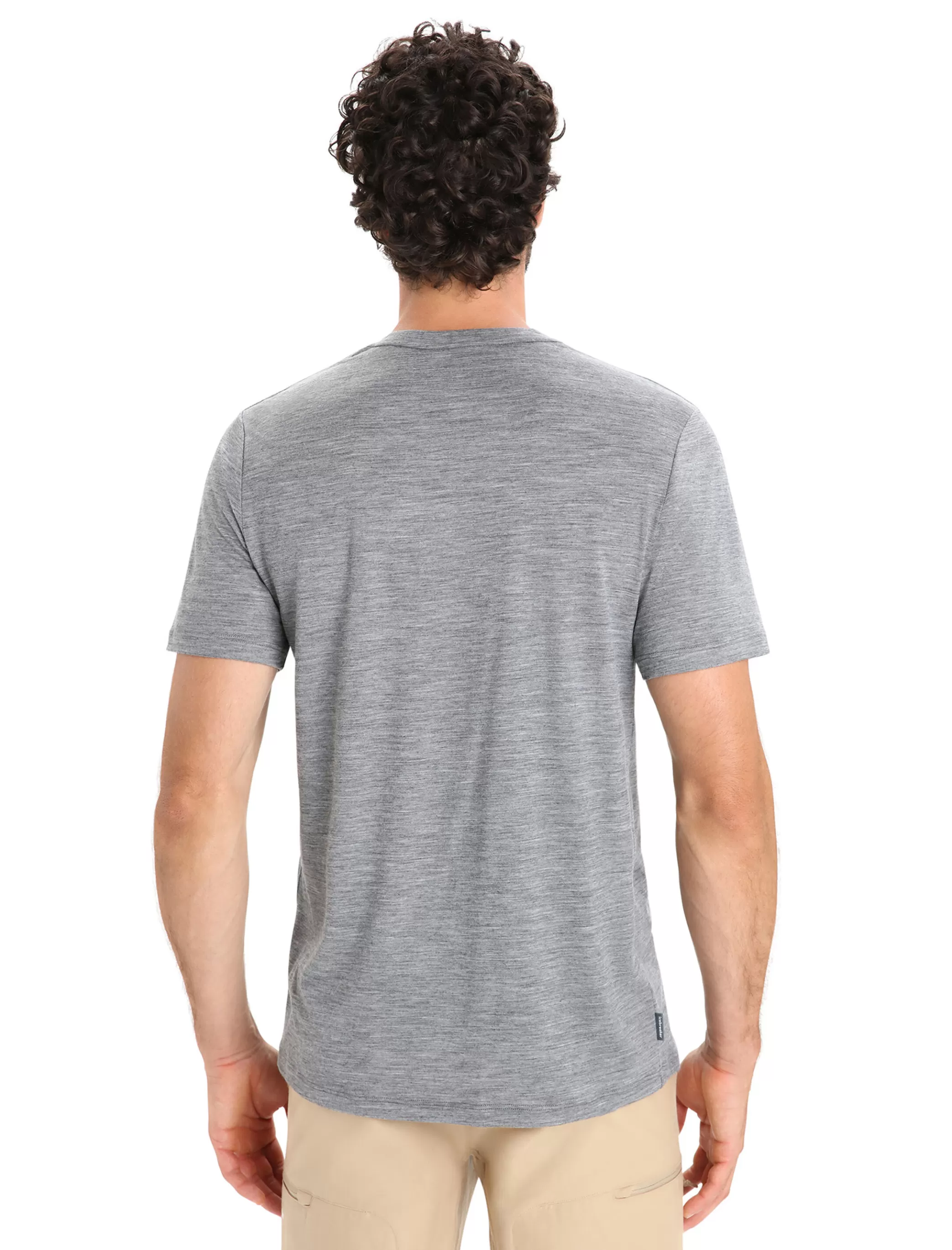 Fashion icebreaker Men'S Merino Tech Lite Ii Short Sleeve T-Shirt Ski Fields Gritstone Heather
