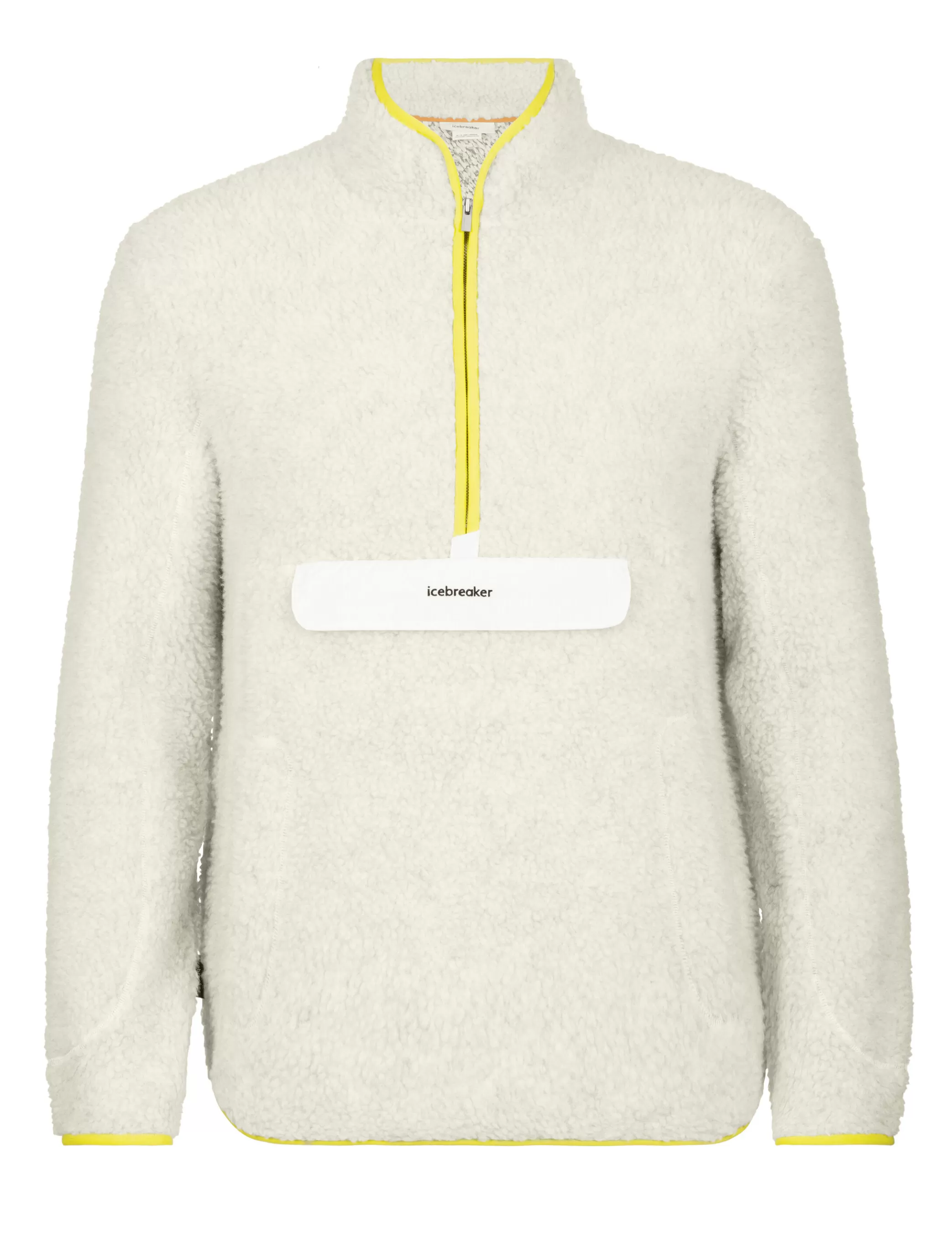 Outlet icebreaker Men'S Realfleece™ Merino High Pile Long Sleeve Half Zip Jacket Ecru Heather/Shine