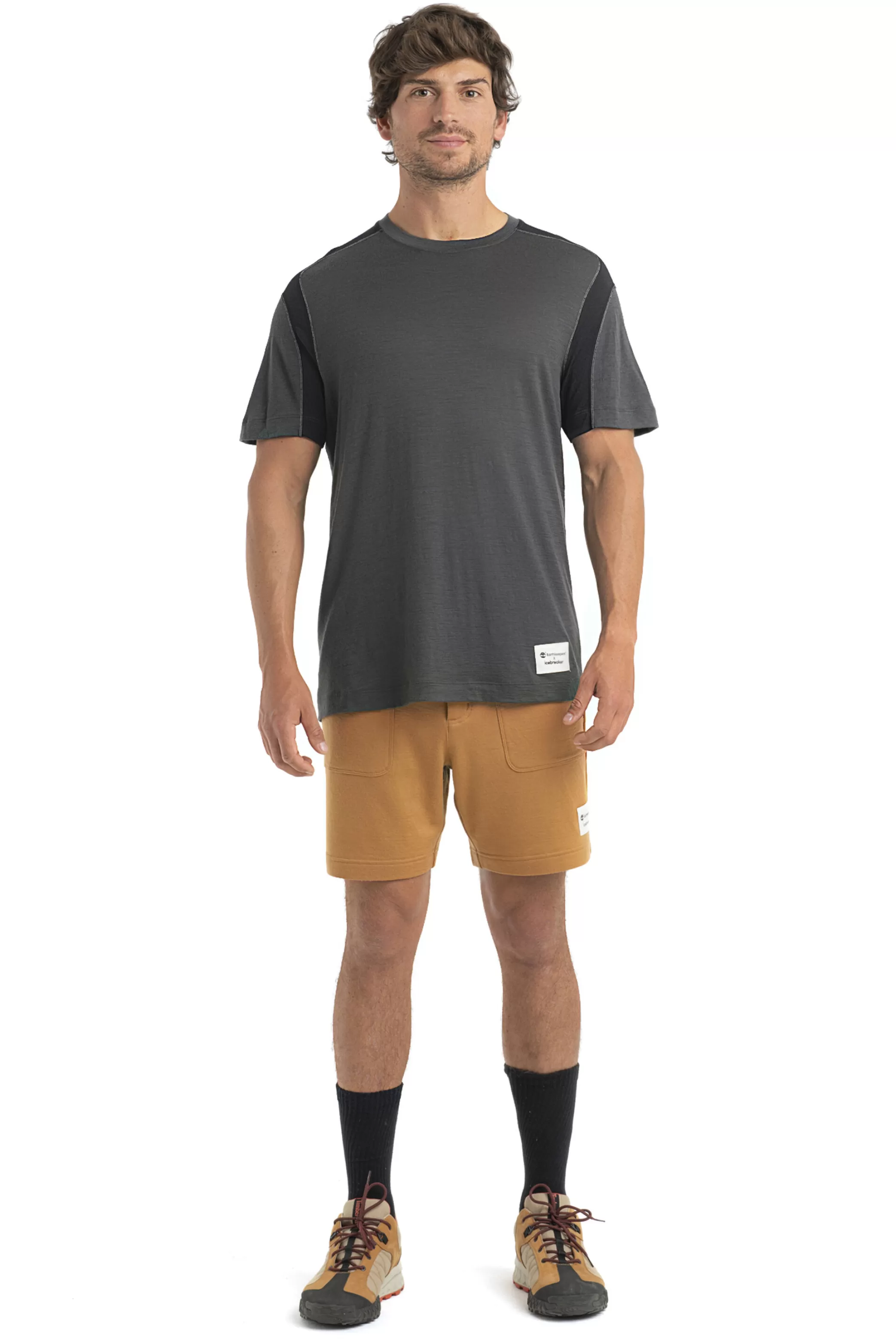 Clearance icebreaker Men'S Timberland X Merino Zoneknit™ Short Sleeve T-Shirt Onyx/Black