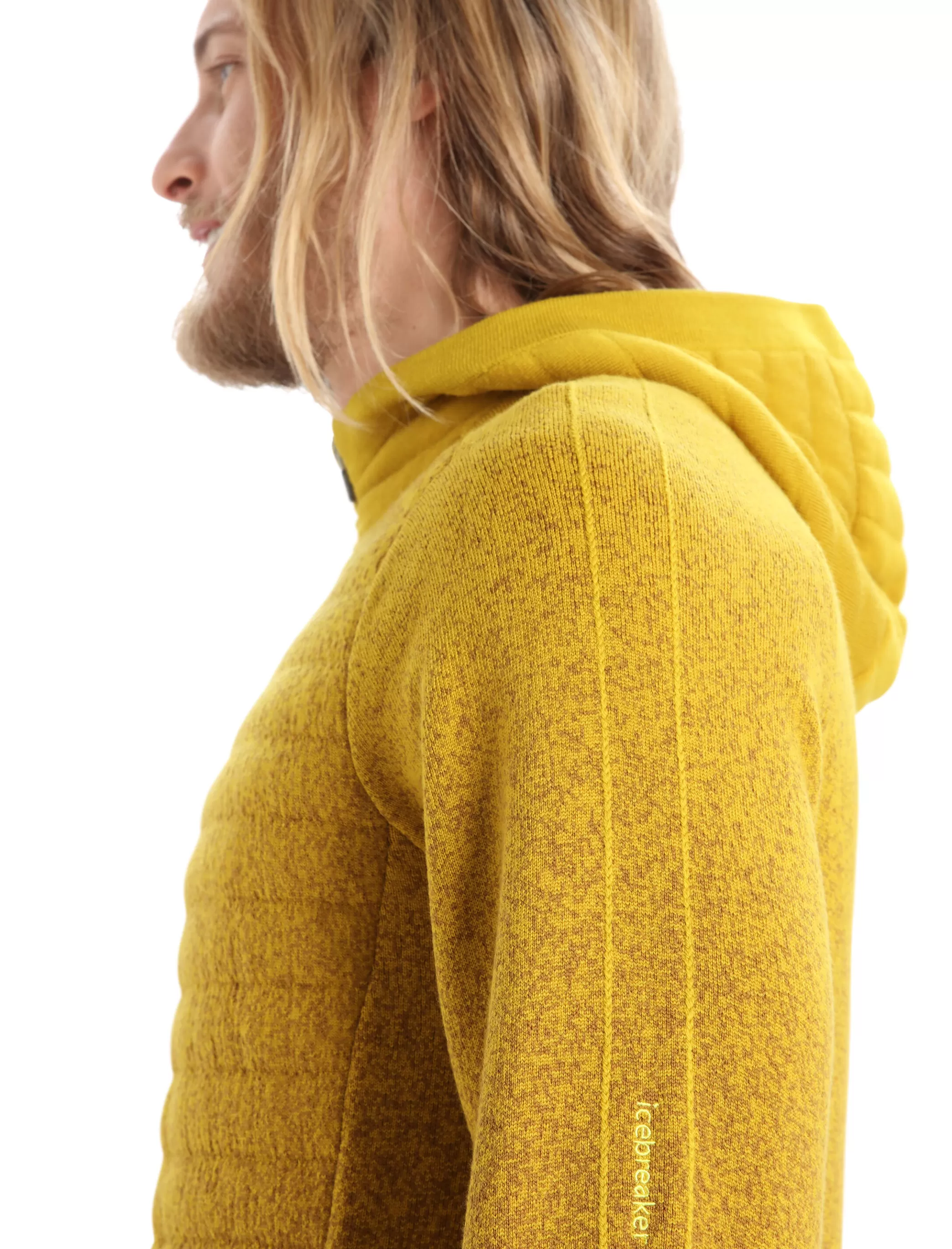 Best icebreaker Men'S Zoneknit™ Merino Insulated Long Sleeve Zip Hoodie Into The Deep Clove/Silent Gold