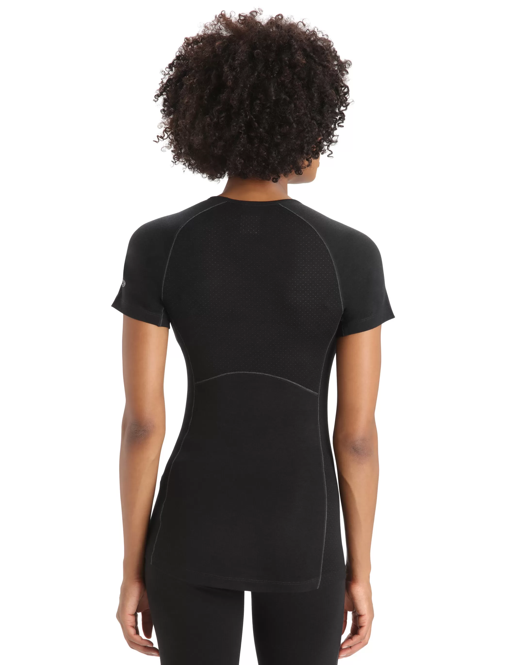 Fashion icebreaker Women'S Bodyfitzone™ Merino 150 Zone Short Sleeve Crew Neck Thermal Top Black
