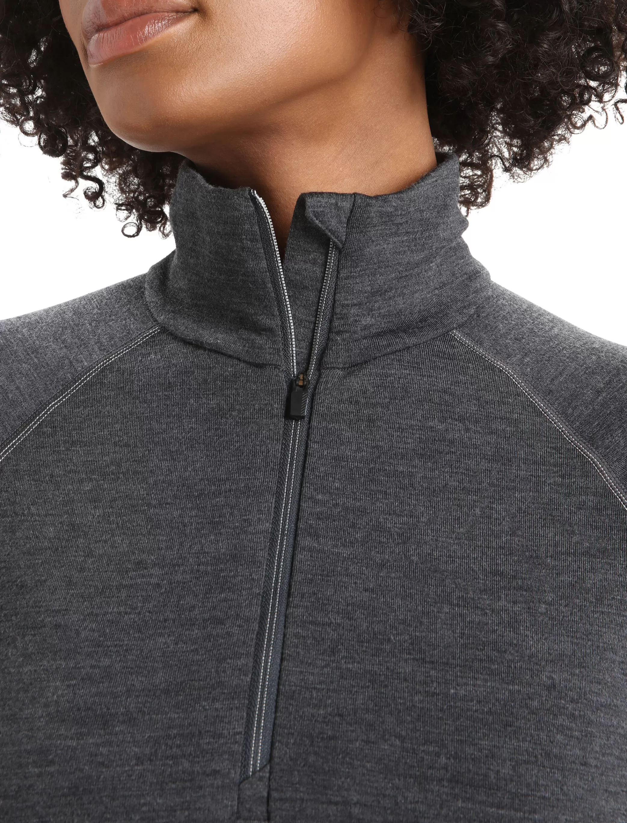 Cheap icebreaker Women'S Bodyfitzone™ Merino 260 Zone Long Sleeve Half Zip Thermal Top Jet Heather/Black