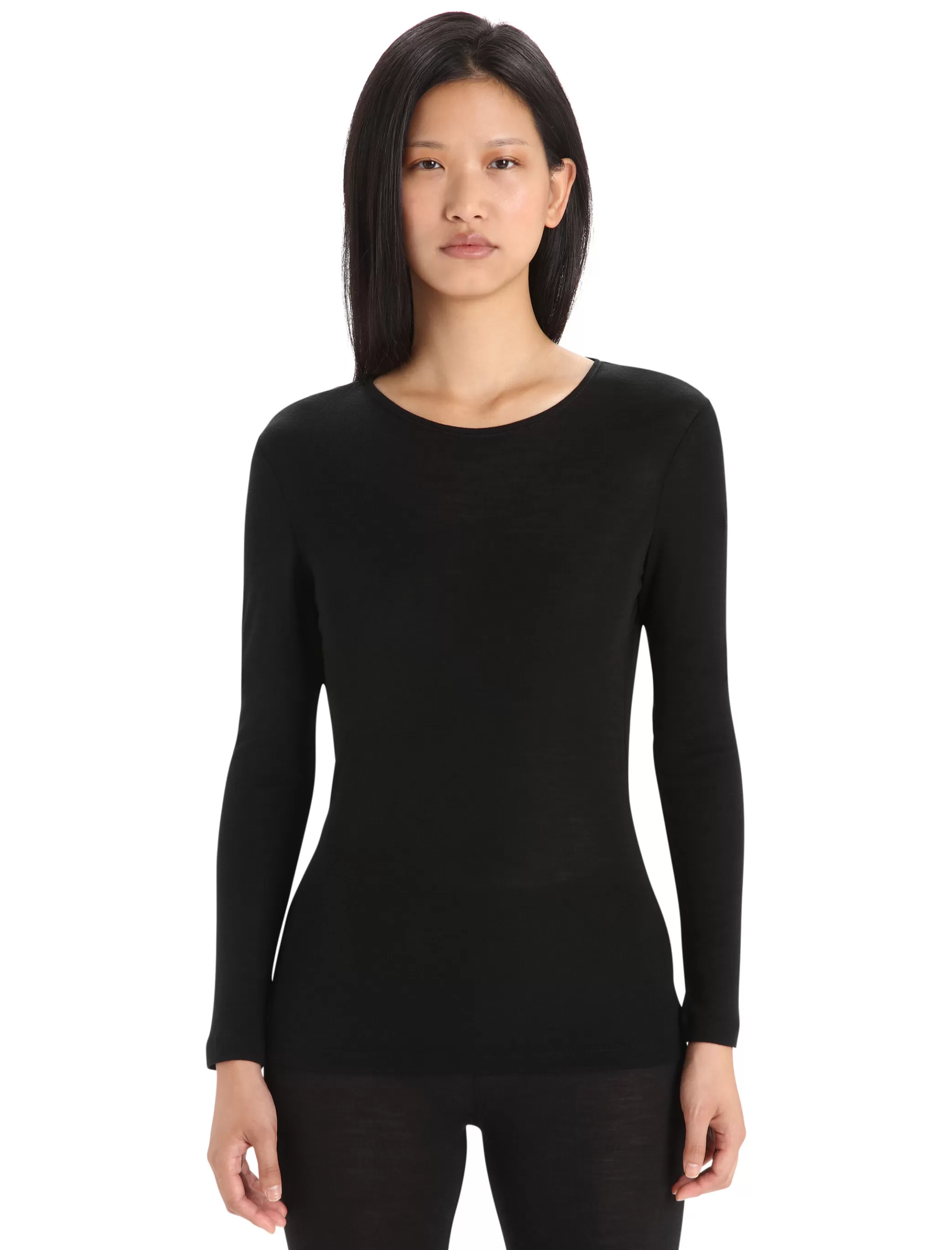 Best icebreaker Women'S Merino 175 Everyday Long Sleeve Crew Neck Thermal Top Black