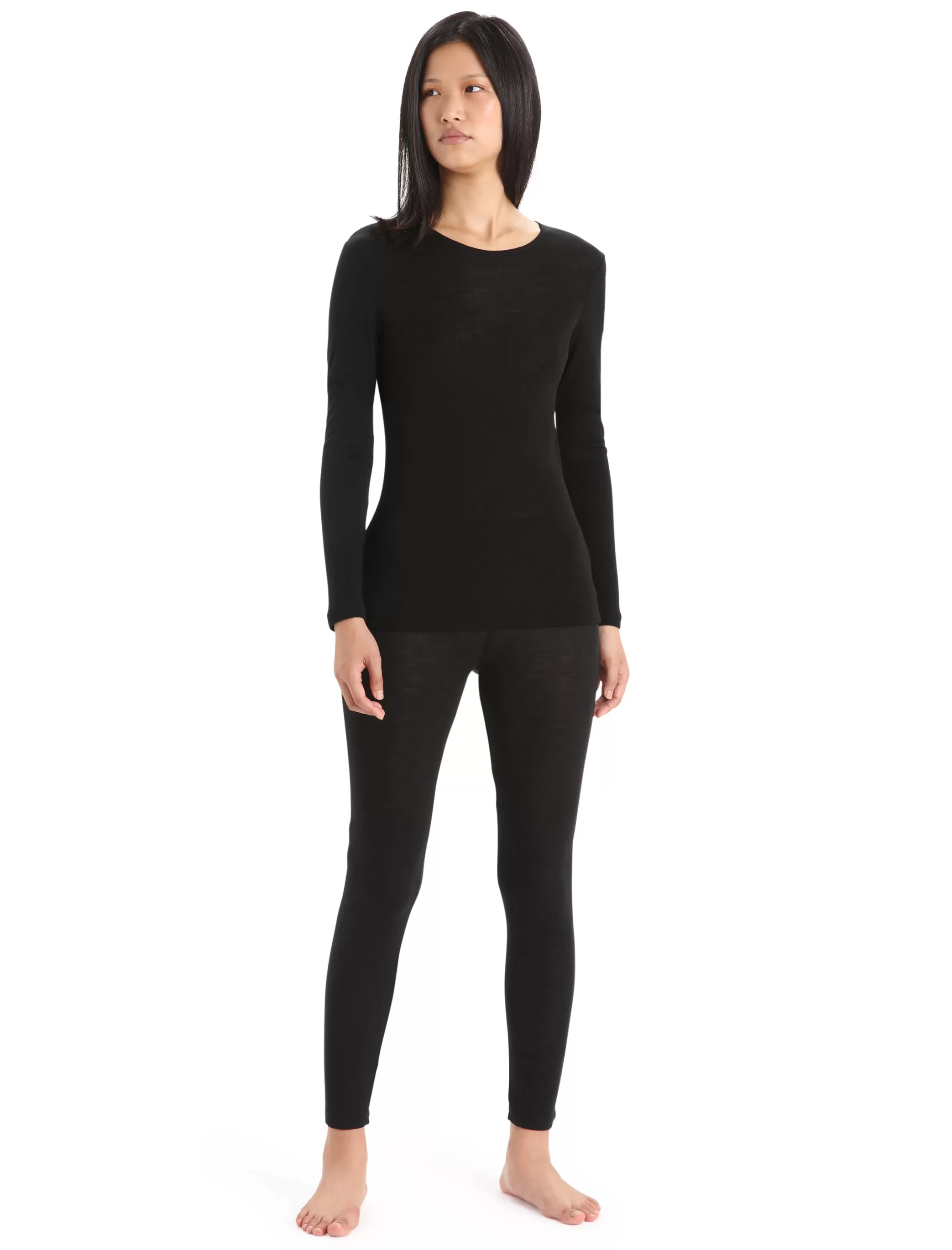 Best icebreaker Women'S Merino 175 Everyday Long Sleeve Crew Neck Thermal Top Black