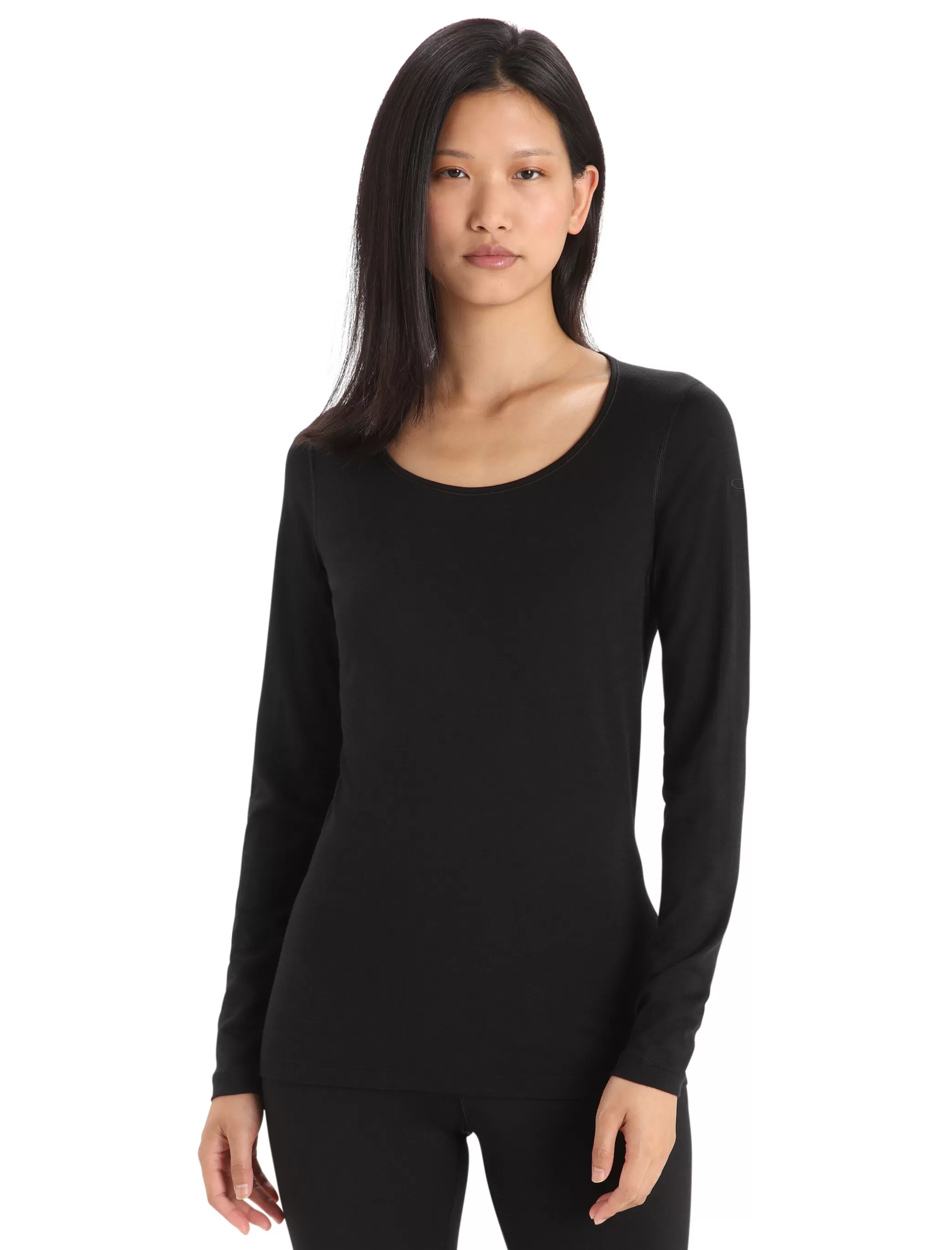 Cheap icebreaker Women'S Merino 200 Oasis Long Sleeve Scoop Neck Thermal Top Black