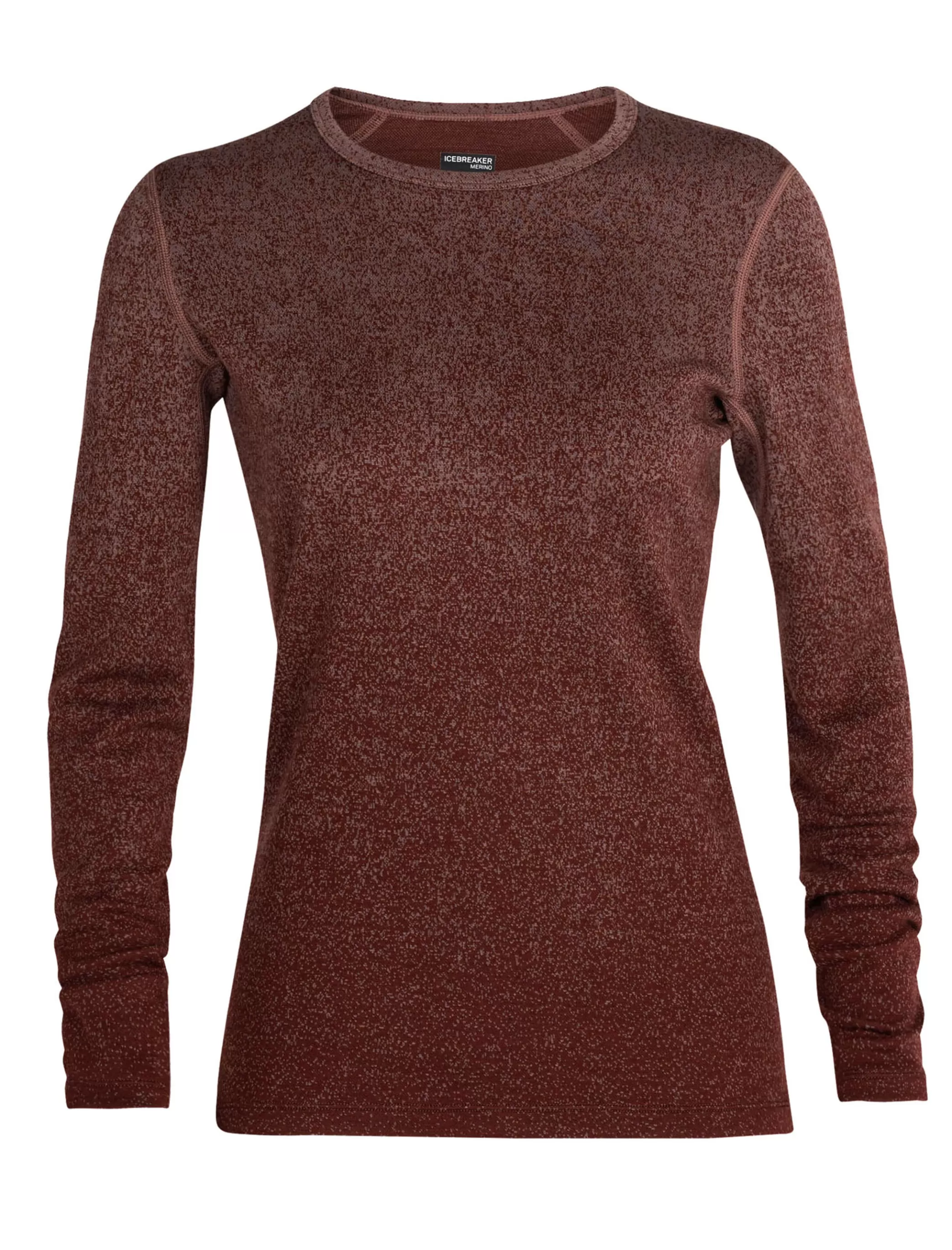 Sale icebreaker Women'S Merino 250 Vertex Long Sleeve Crewe Thermal Top Into The Deep Mink/Espresso