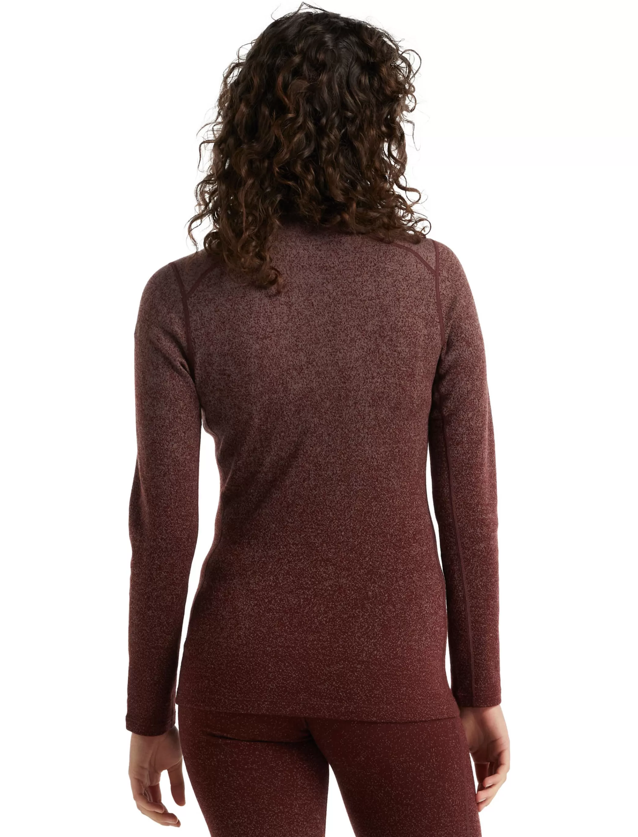 Sale icebreaker Women'S Merino 250 Vertex Long Sleeve Half Zip Thermal Top Into The Deep Mink/Espresso