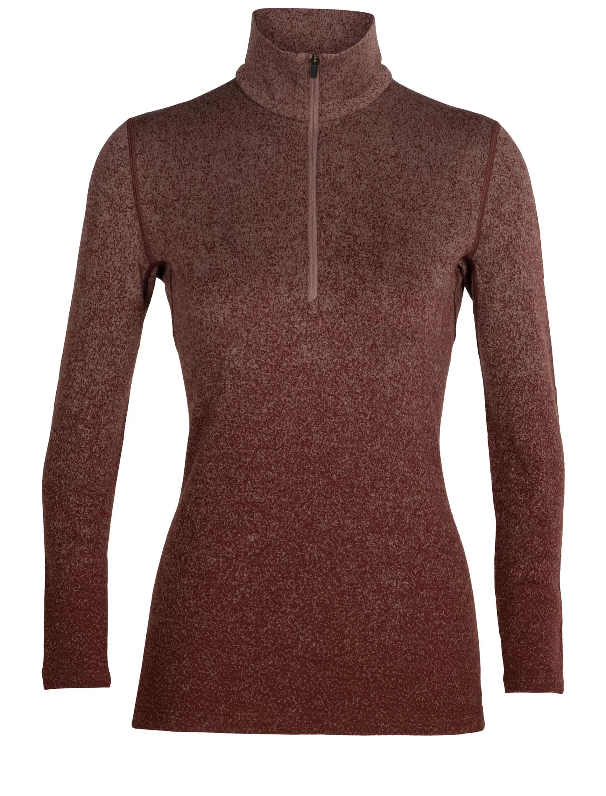 Sale icebreaker Women'S Merino 250 Vertex Long Sleeve Half Zip Thermal Top Into The Deep Mink/Espresso
