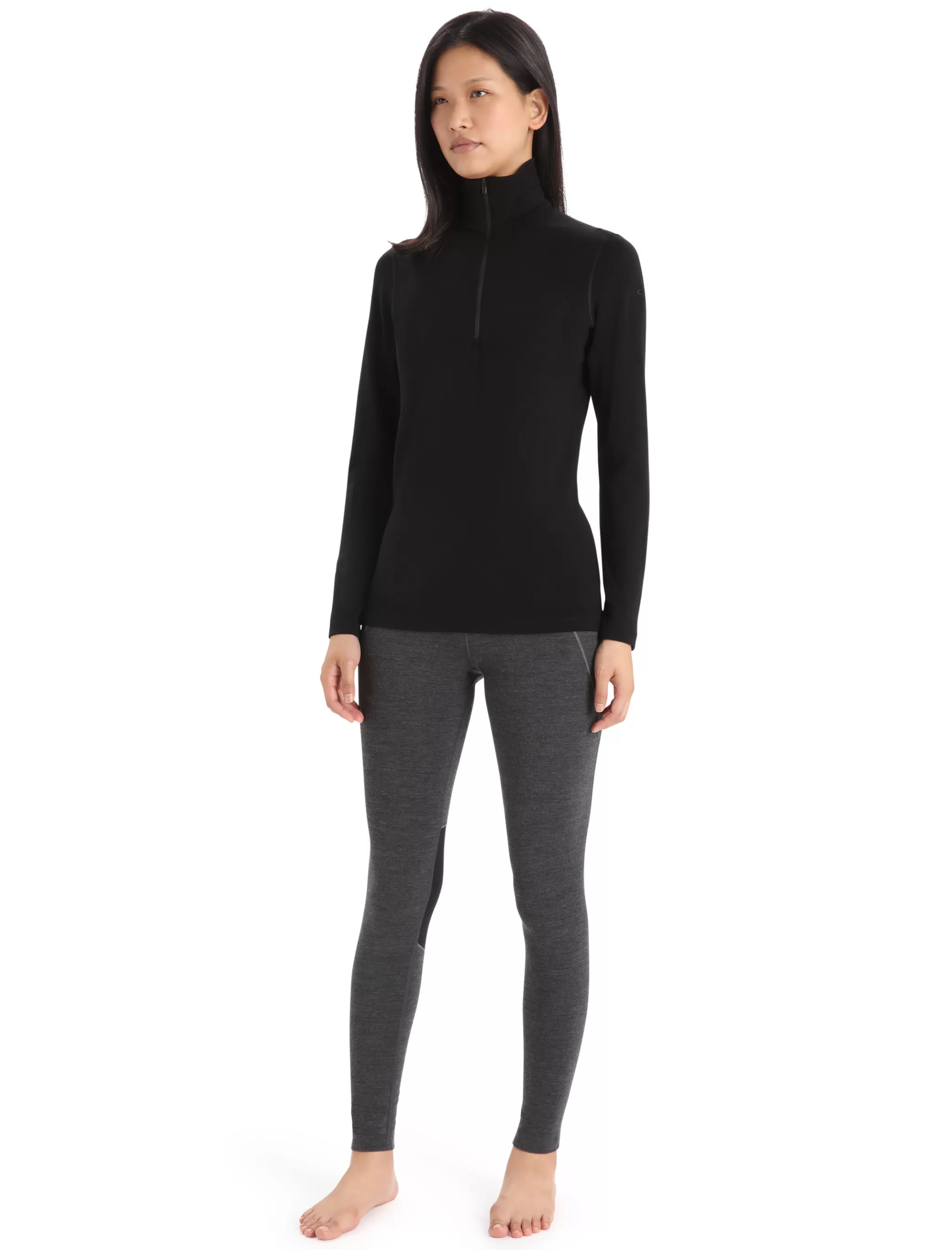 Discount icebreaker Women'S Merino 260 Tech Long Sleeve Half Zip Thermal Top Black