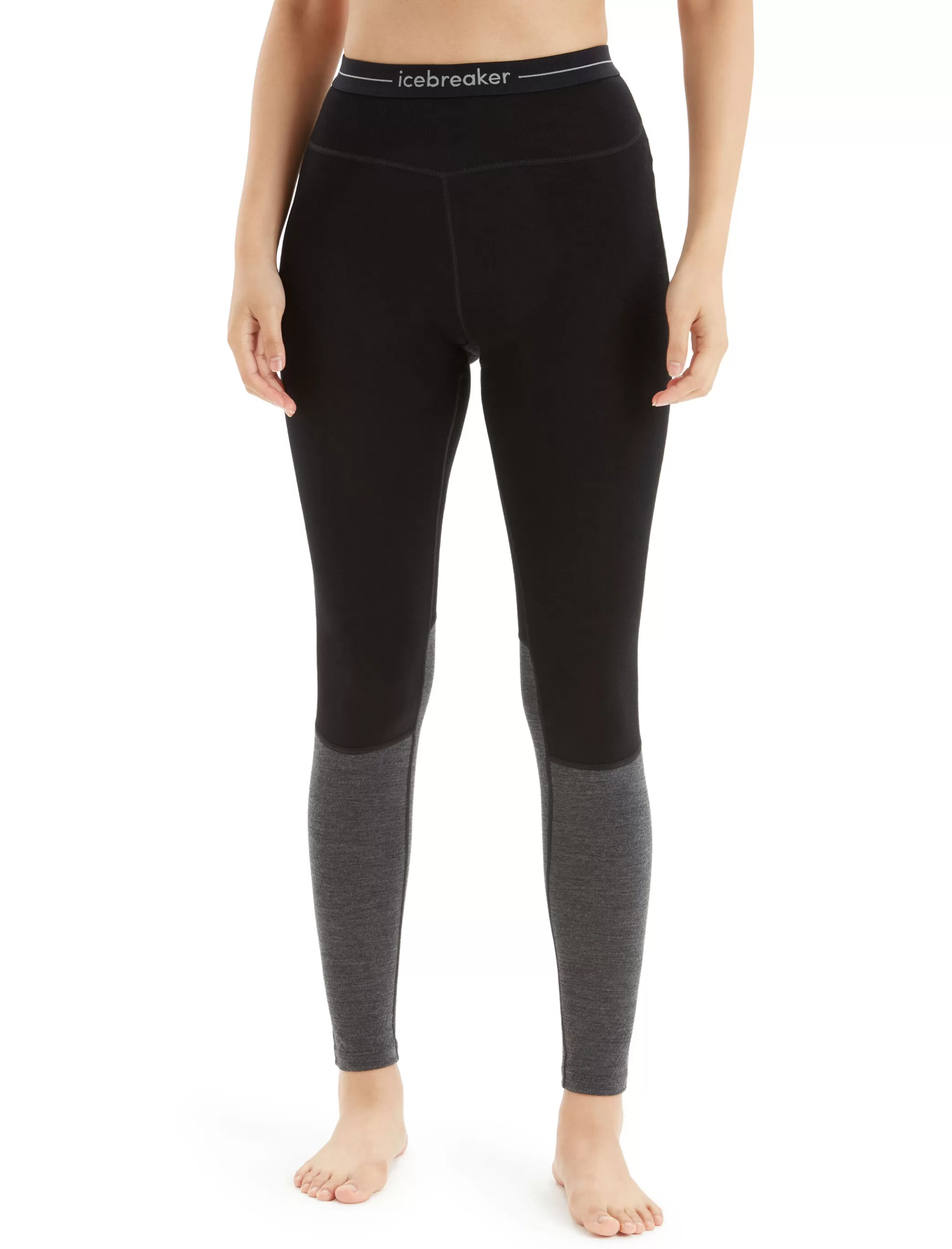 Shop icebreaker Women'S Merino 260 Zoneknit™ Thermal Leggings Black/Jet Heather