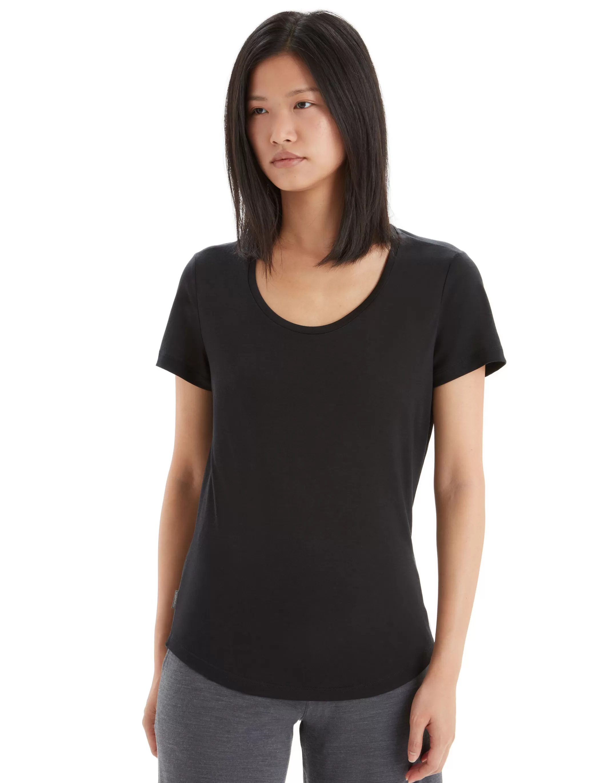 New icebreaker Women'S Merino Sphere Ii Short Sleeve Scoop Neck Tee Black