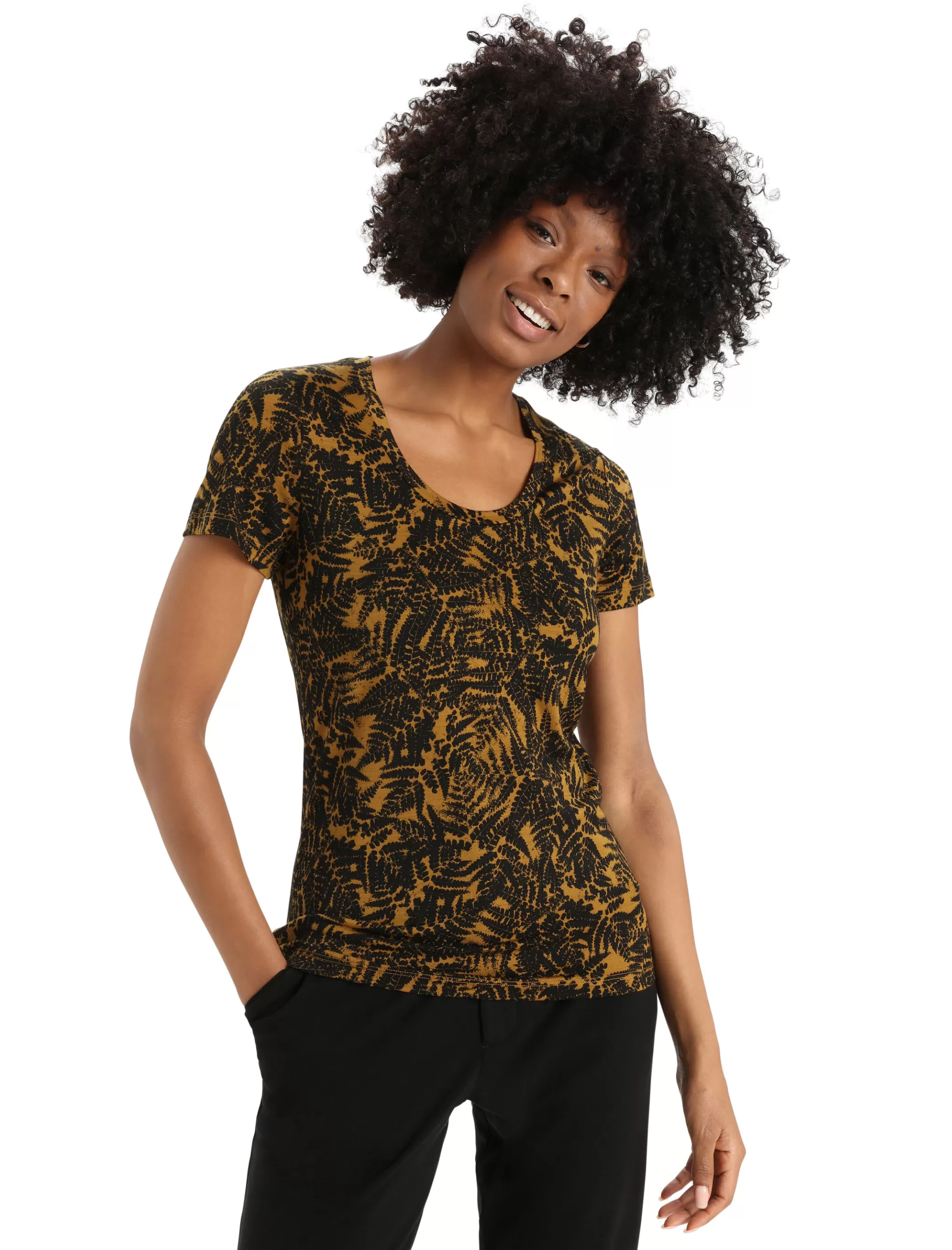 Hot icebreaker Women'S Merino Tech Lite Ii Short Sleeve Scoop Tee Native Ferns Clove