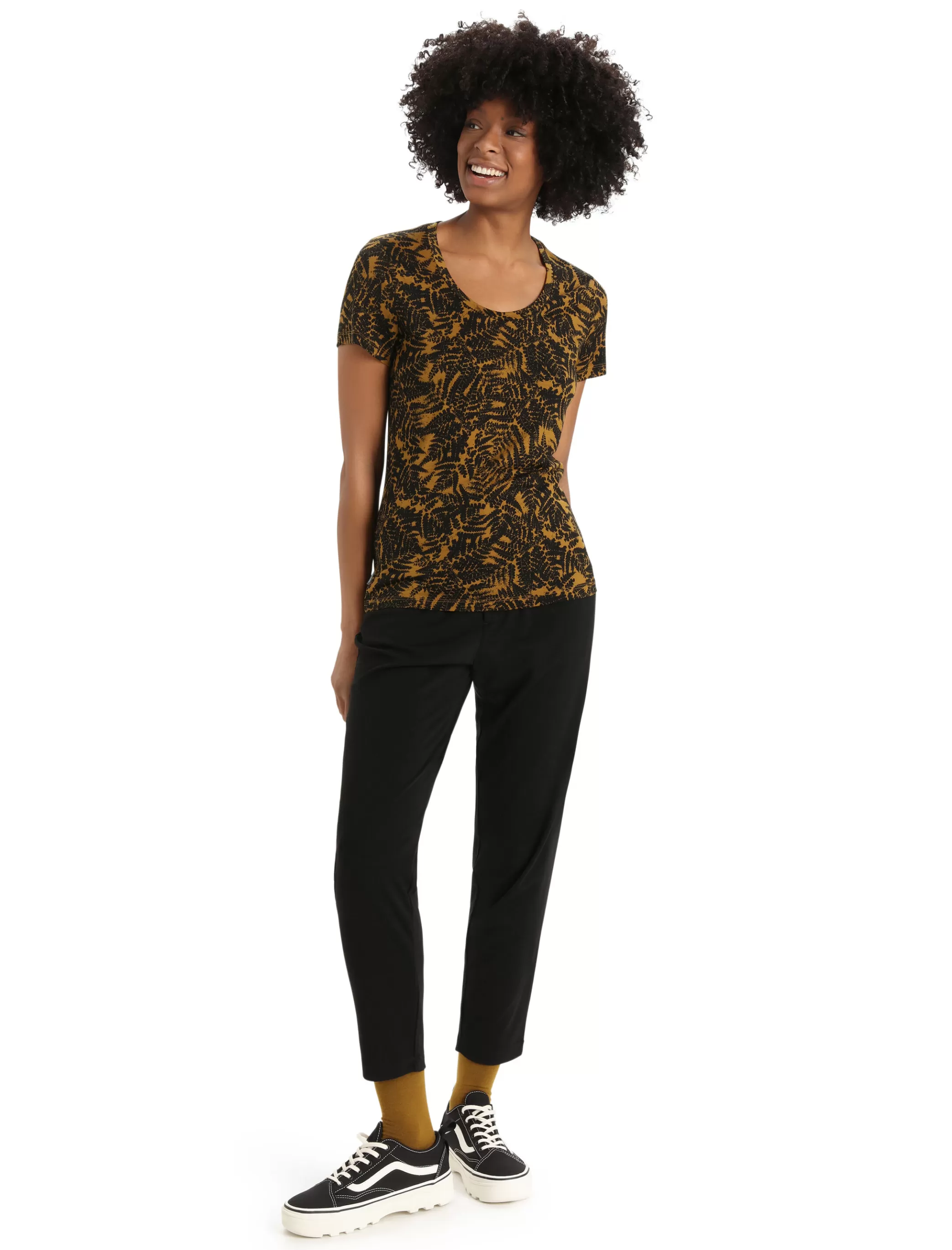 Hot icebreaker Women'S Merino Tech Lite Ii Short Sleeve Scoop Tee Native Ferns Clove